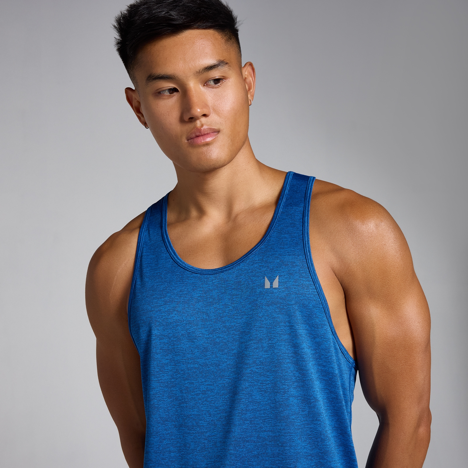 Thumbnail - MP Herren Tempo meliertes Top – Echtes Blau - XXXL