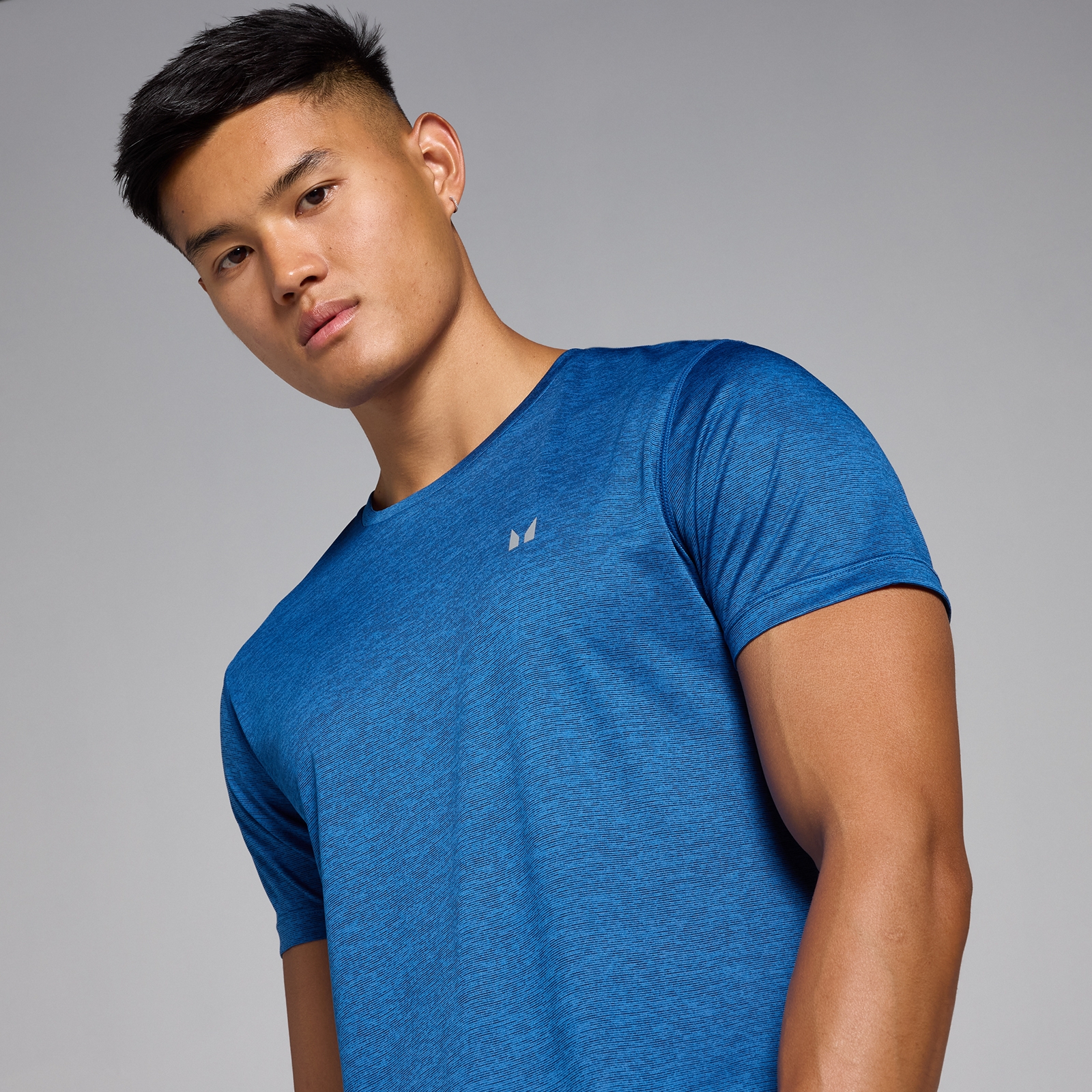 Thumbnail - MP Herren Tempo meliertes T-Shirt – Echtes Blau - L