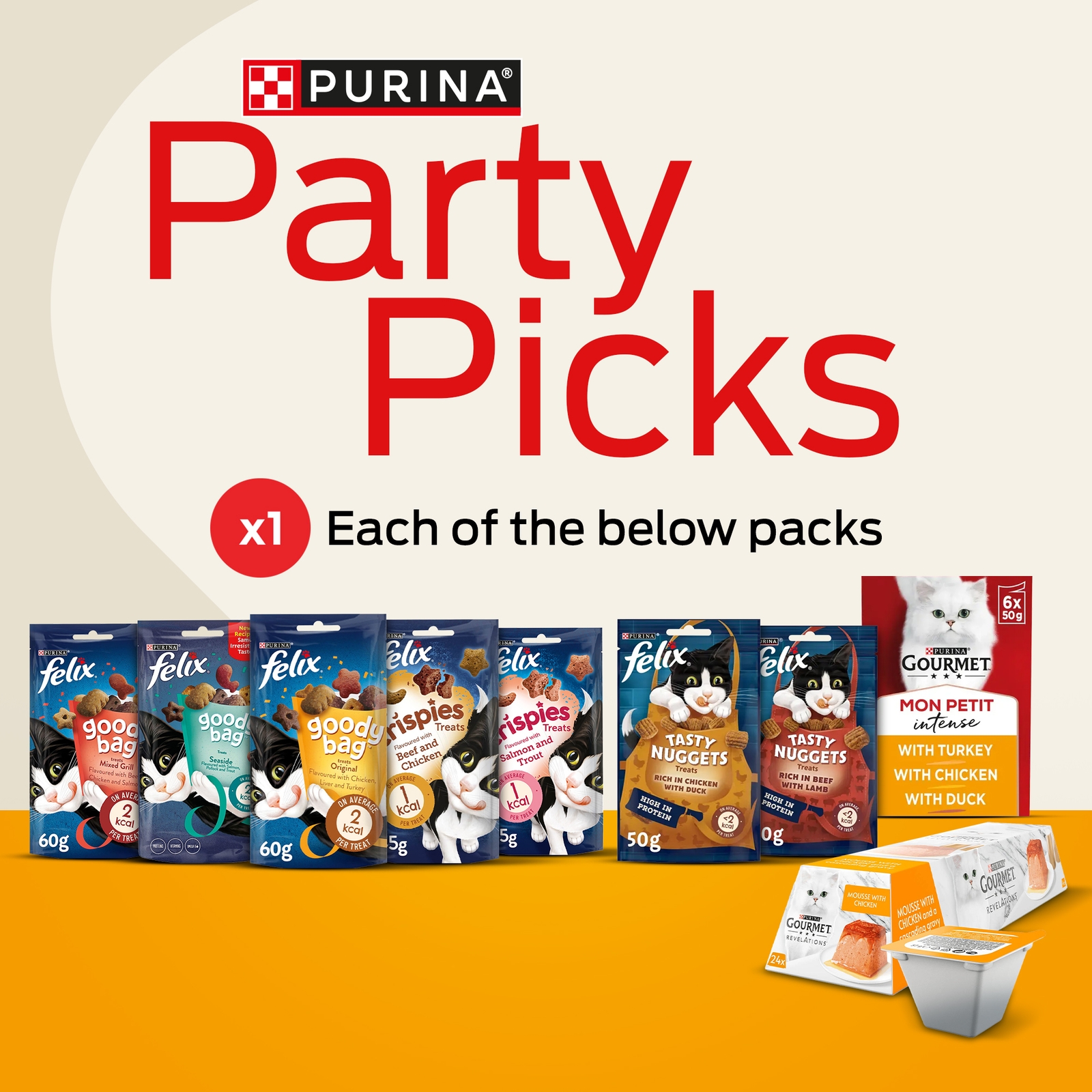 Image of Party Picks Pre-Mixed Bundle Adult Dry & Wet Cat Food