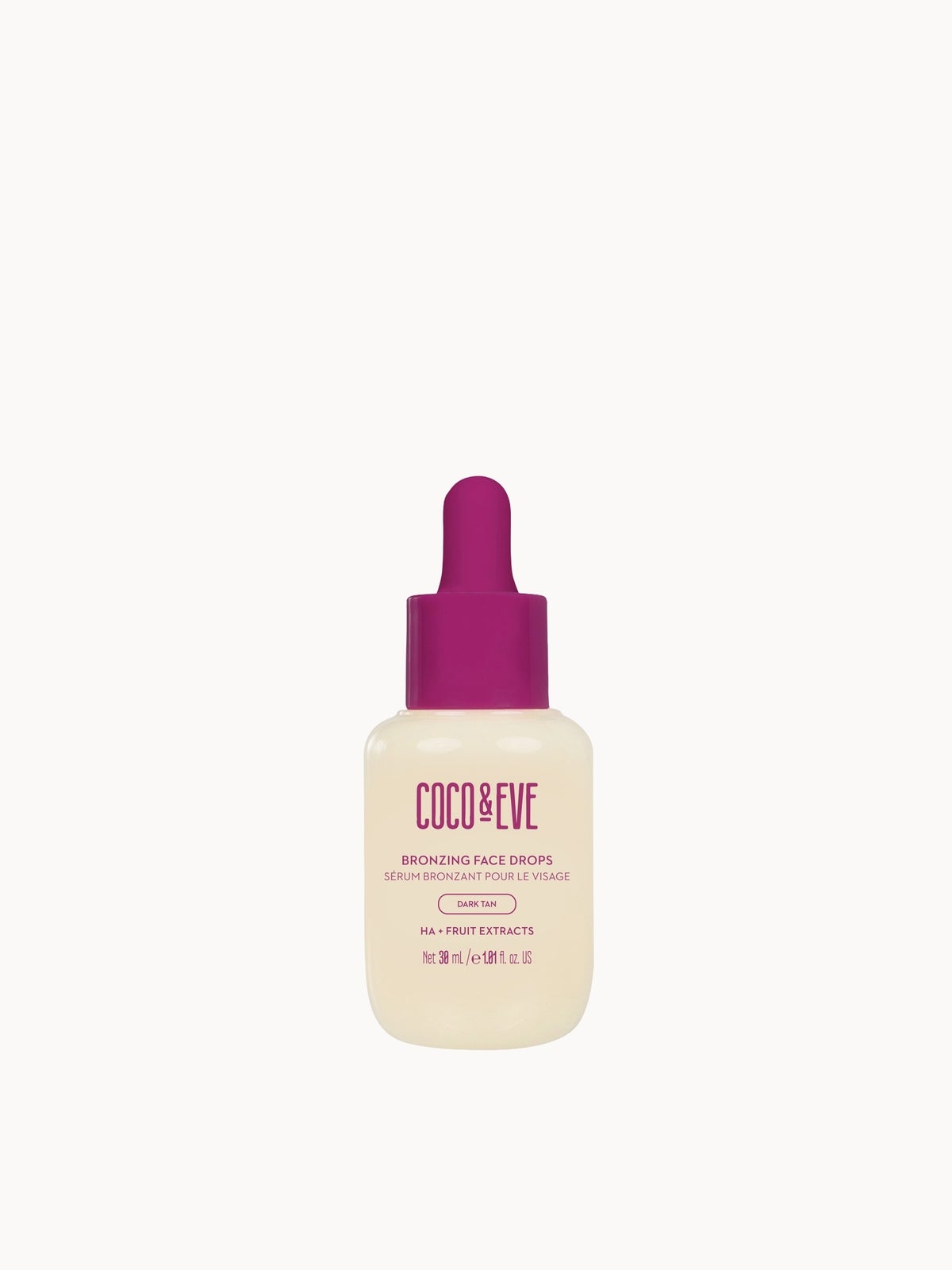 Coco & Eve Bronzing Face Drops (Dark Tan) 30ml
