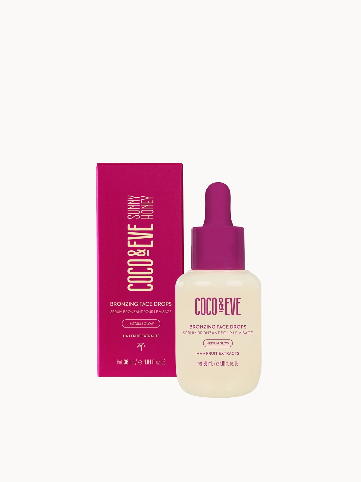 Coco & Eve Bronzing Face Drops (Medium Glow) 30ml