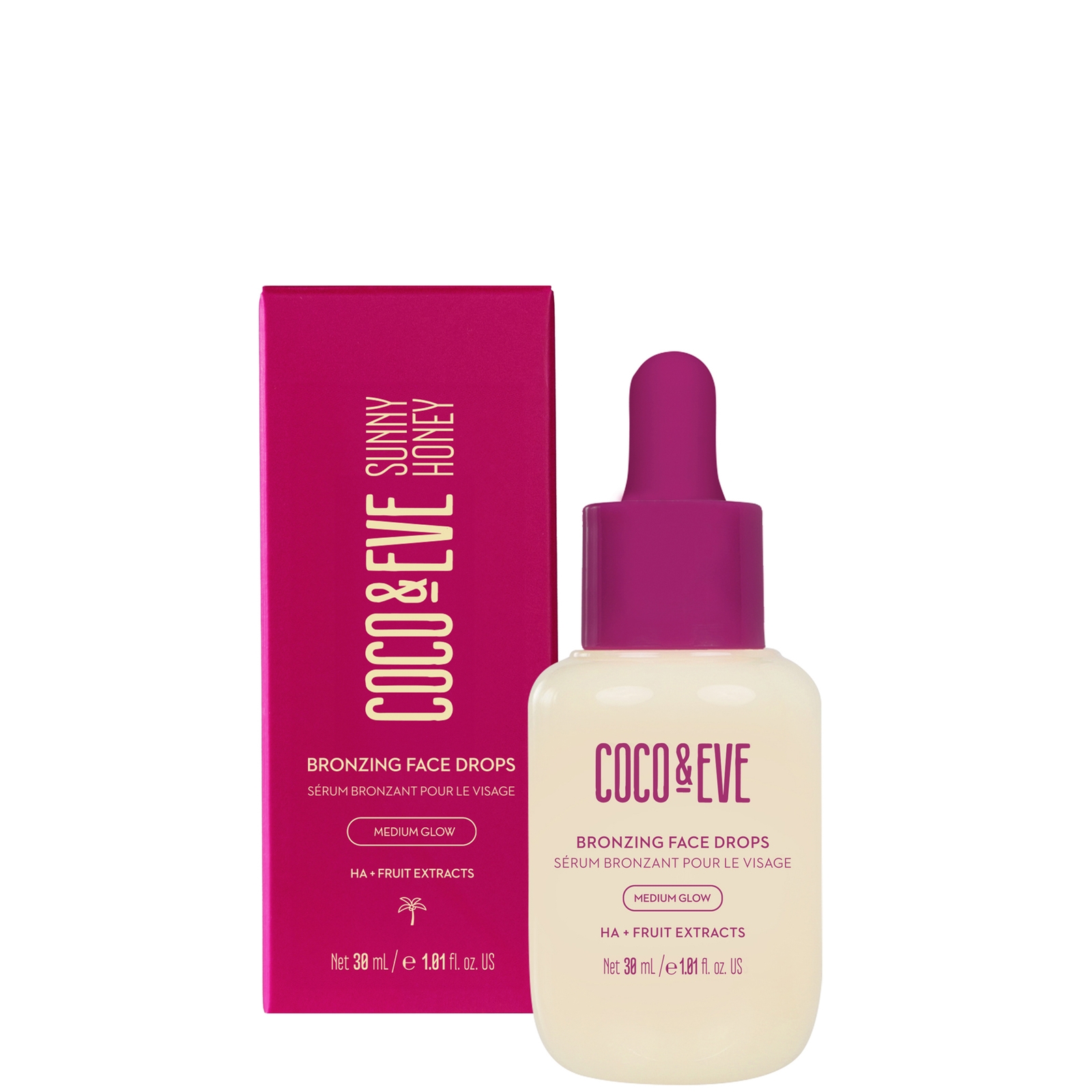 Coco & Eve Unisex Bronzing Face Drops (Medium Glow) 30Ml