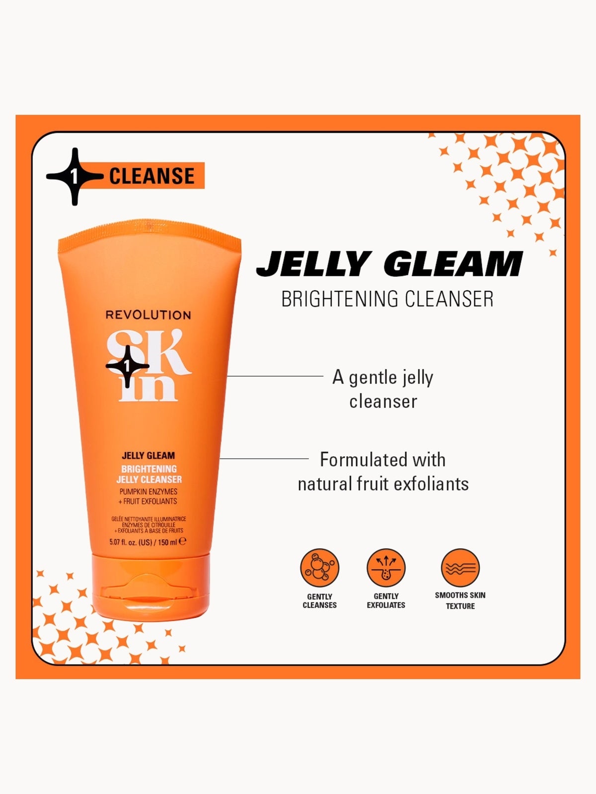 Revolution Skin Jelly Glow Brightening Cleanser 150ml 2