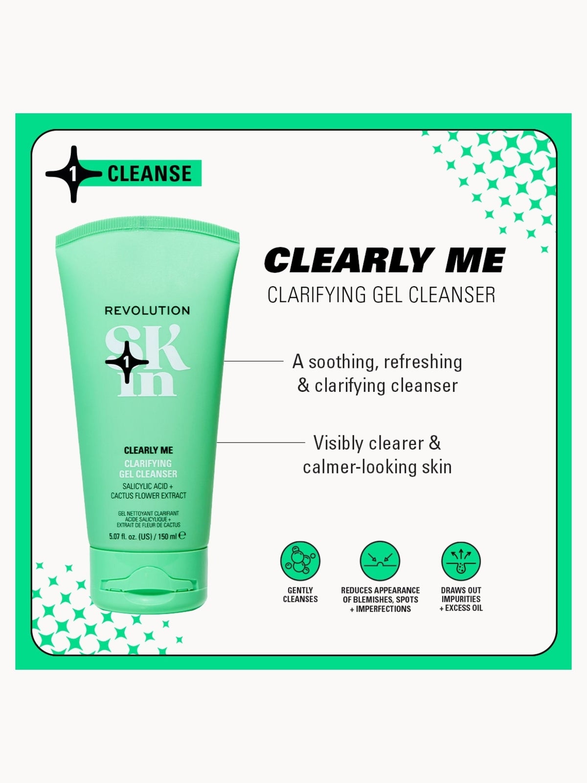 Revolution Skin Clearly Me Clarifying Cleansing Gel 150ml 2