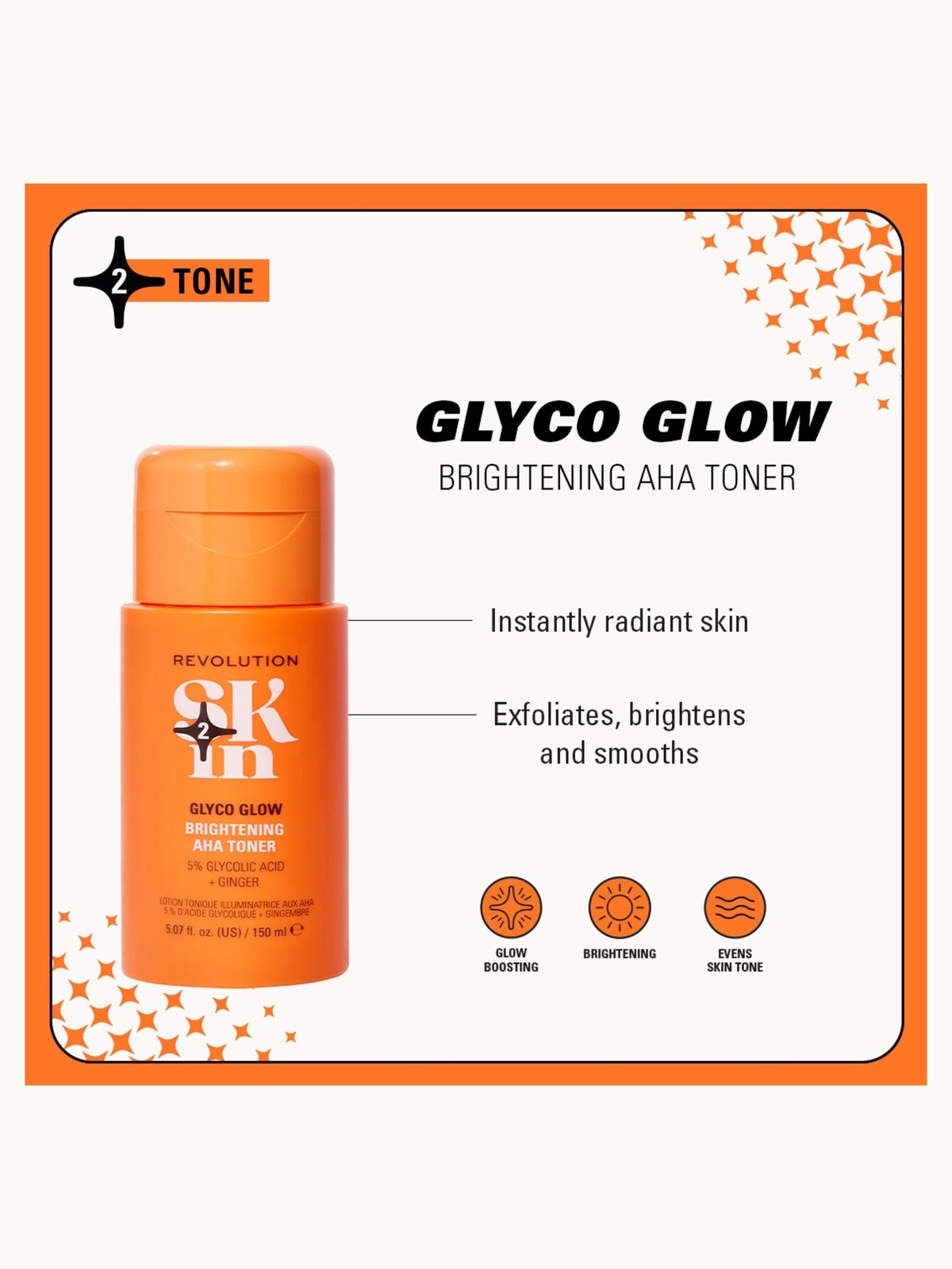 Revolution Skin Glyco Glow Brightening Toner 150ml 3