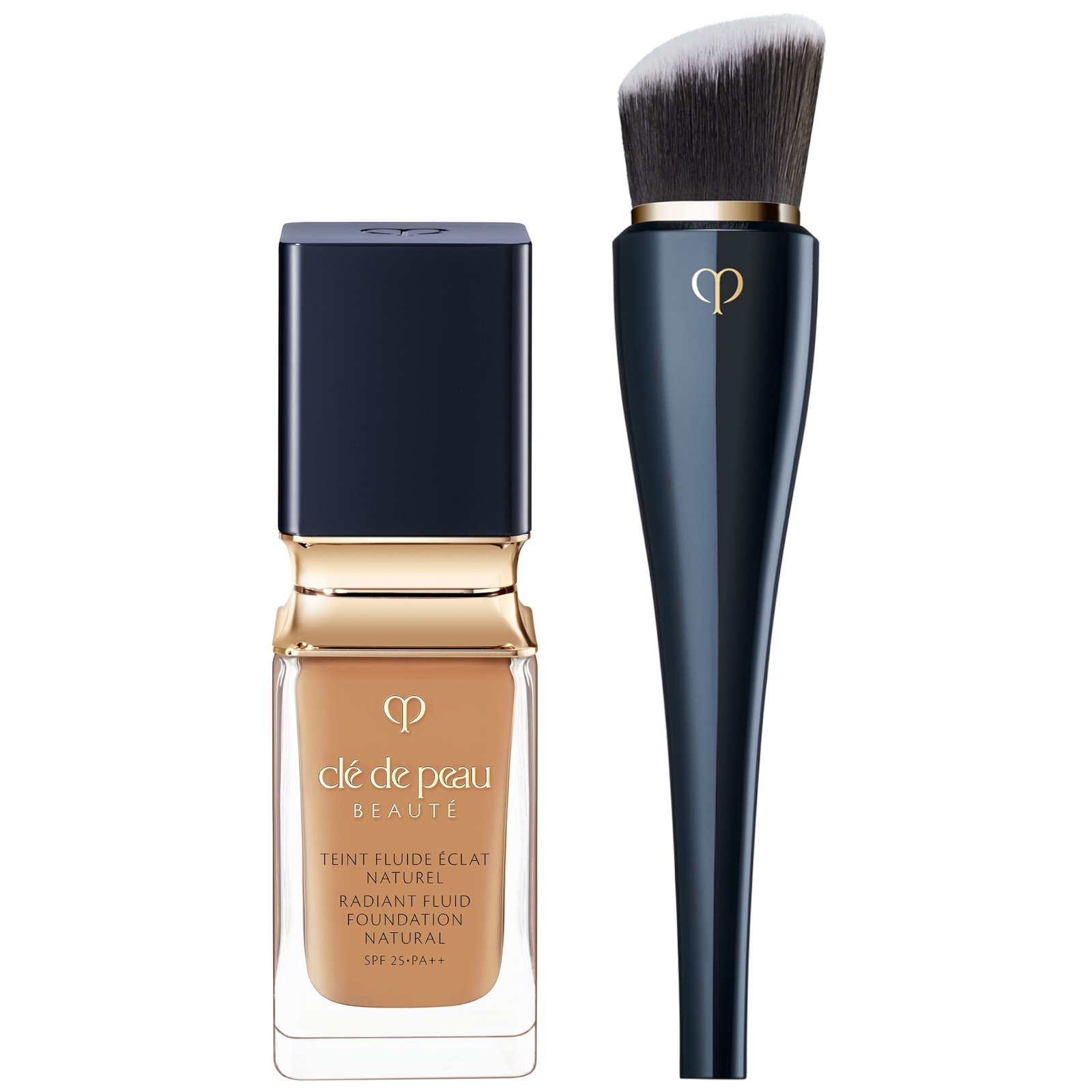Clé De Peau Beauté Radiant Fluid Foundation Natural 35ml &  High Coverage Foundation Brush (various S