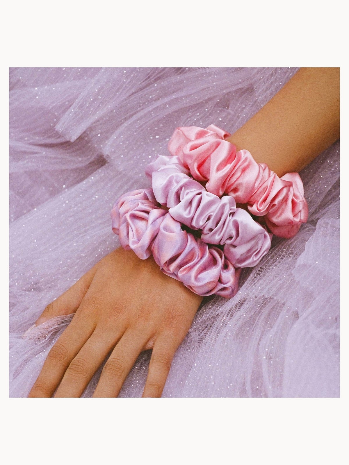 Slip Pure Silk Large Scrunchies - Belleflower 4