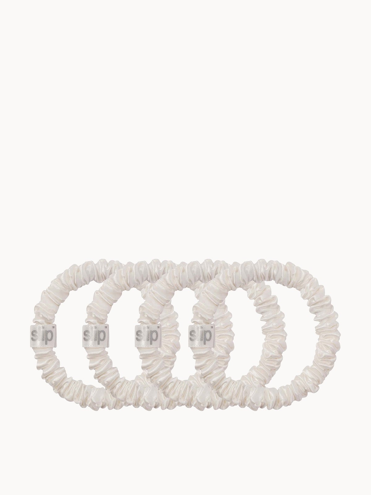 Slip Pure Silk Skinny Scrunchies - White 2
