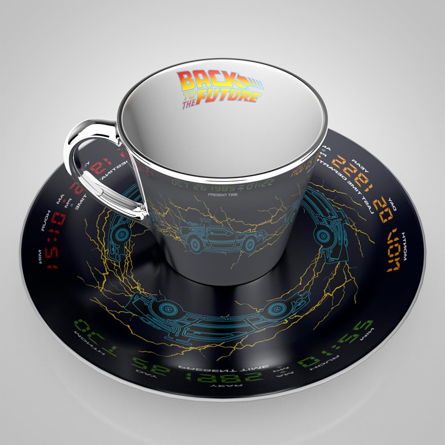 Click to view product details and reviews for Back To The Future Delorean Collector Plate Mirror Mug Set.