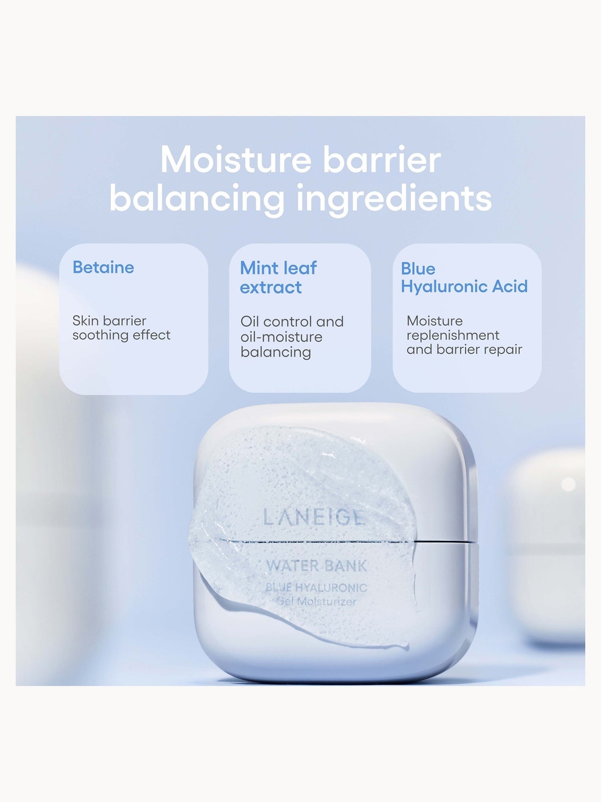 LANEIGE Water Bank Blue Hyaluronic Gel Moisturiser Refill 50ml 4