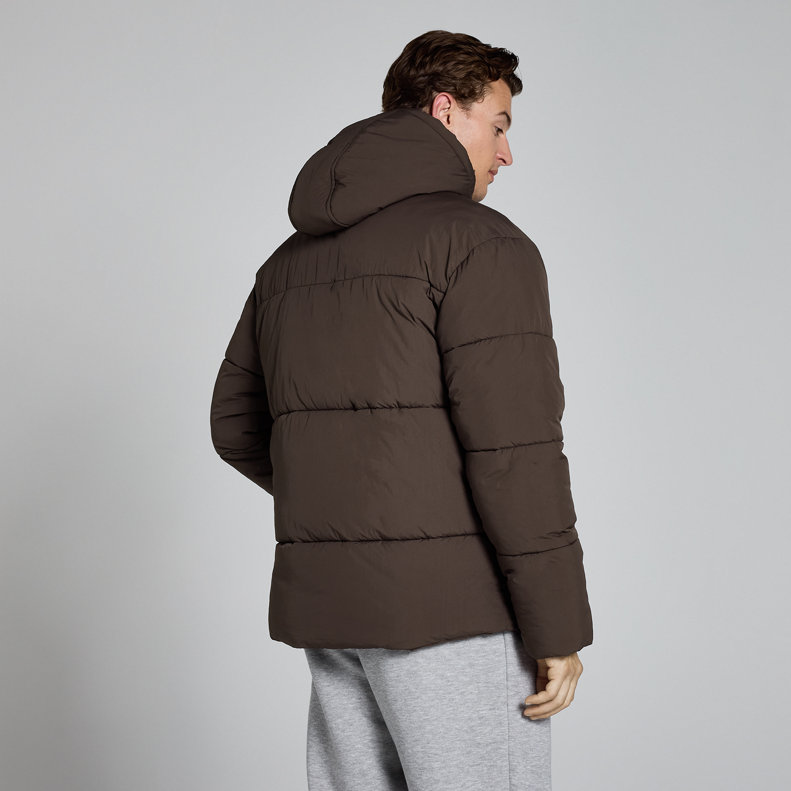 5059883384047 - Herren Kurze Steppjacke – Schokolade - XS