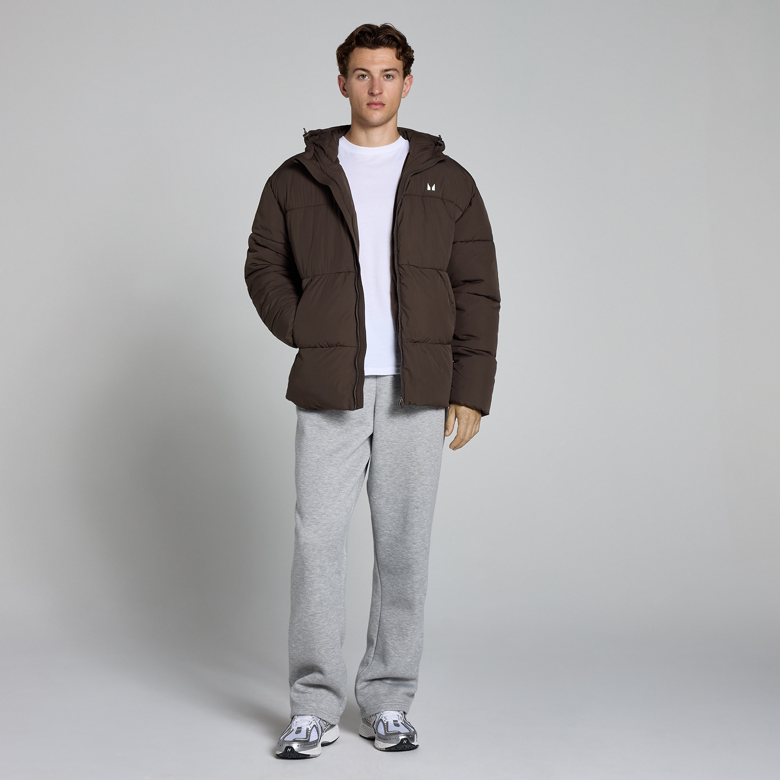 5059883384047 - Herren Kurze Steppjacke – Schokolade - XS