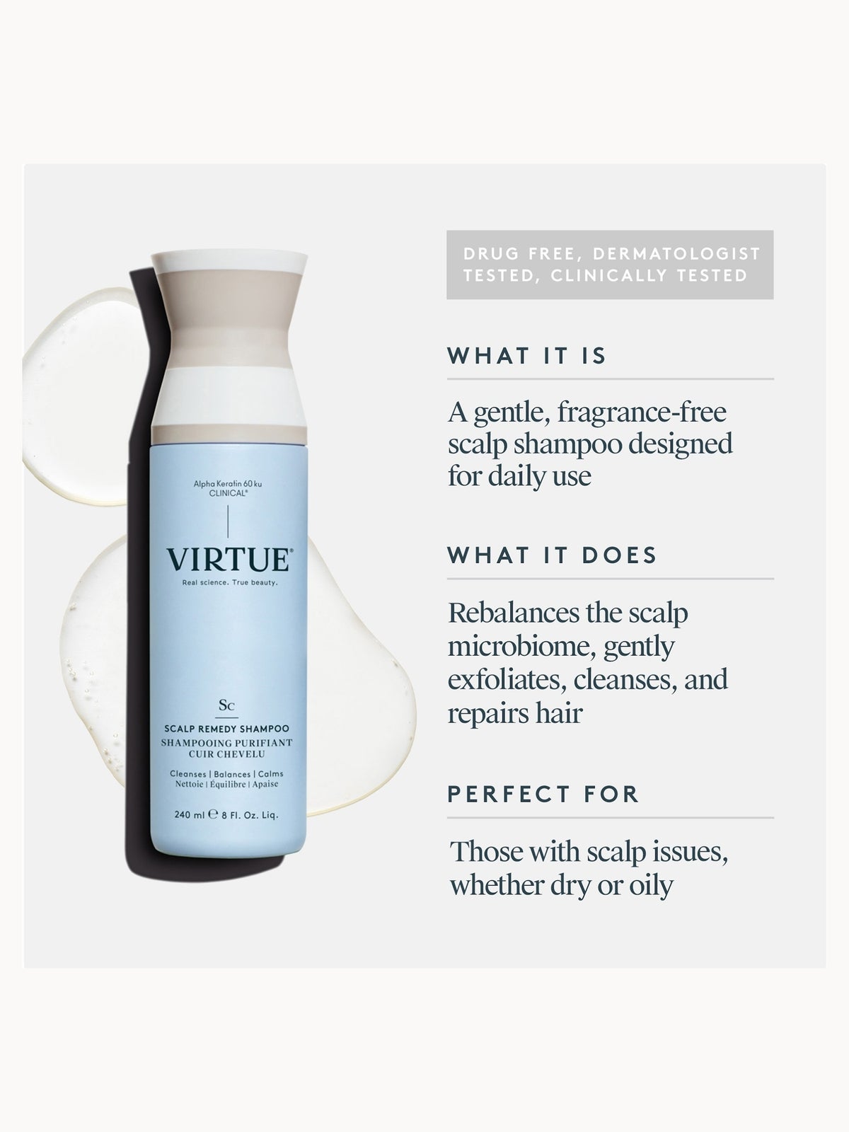 VIRTUE Scalp Remedy Shampoo 240ml 2