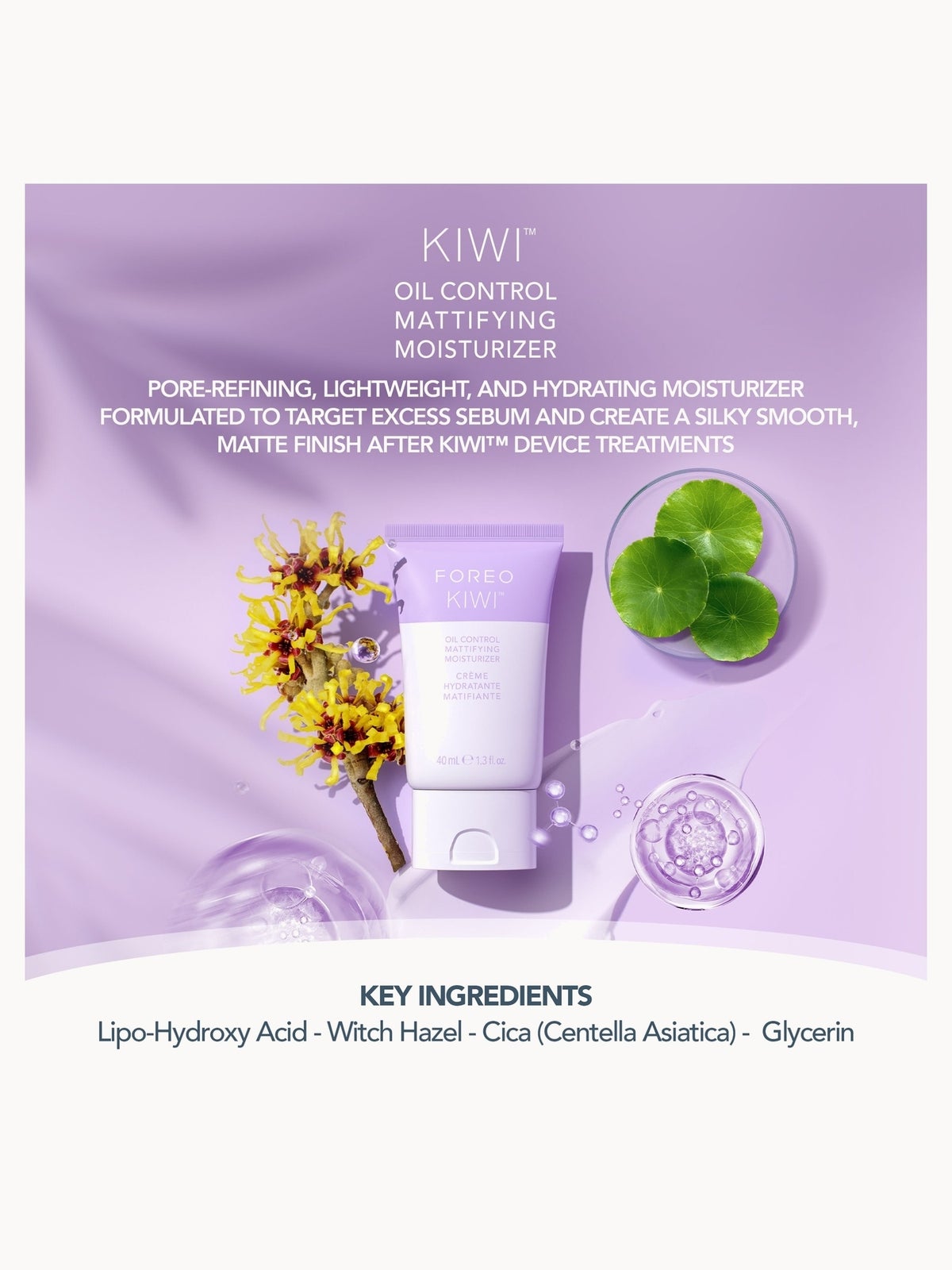 FOREO KIWI Oil Control Mattifying Moisturizer 40ml 3
