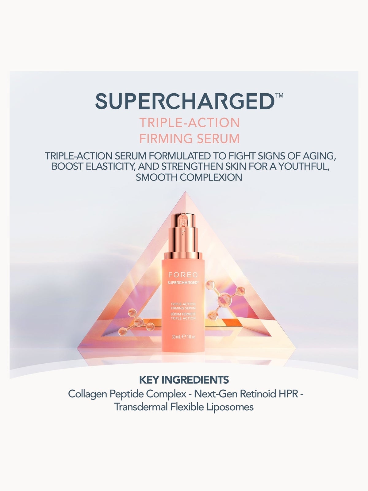FOREO SUPERCHARGED Triple-Action Firming Serum 30ml 3
