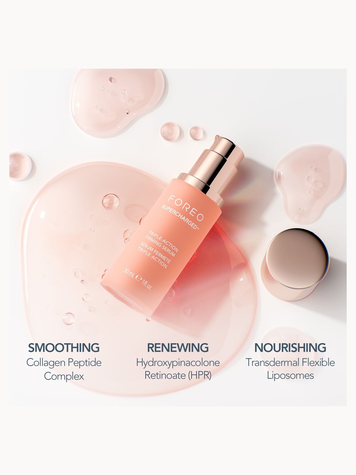 FOREO SUPERCHARGED Triple-Action Firming Serum 30ml 4