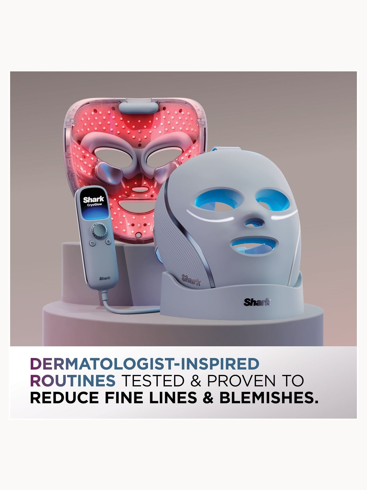 Shark CryoGlow LED Face Mask Under-Eye Cooling & Anti-Ageing & Blemish Repair - Lilac Chill, FW312UKPL, photo 3