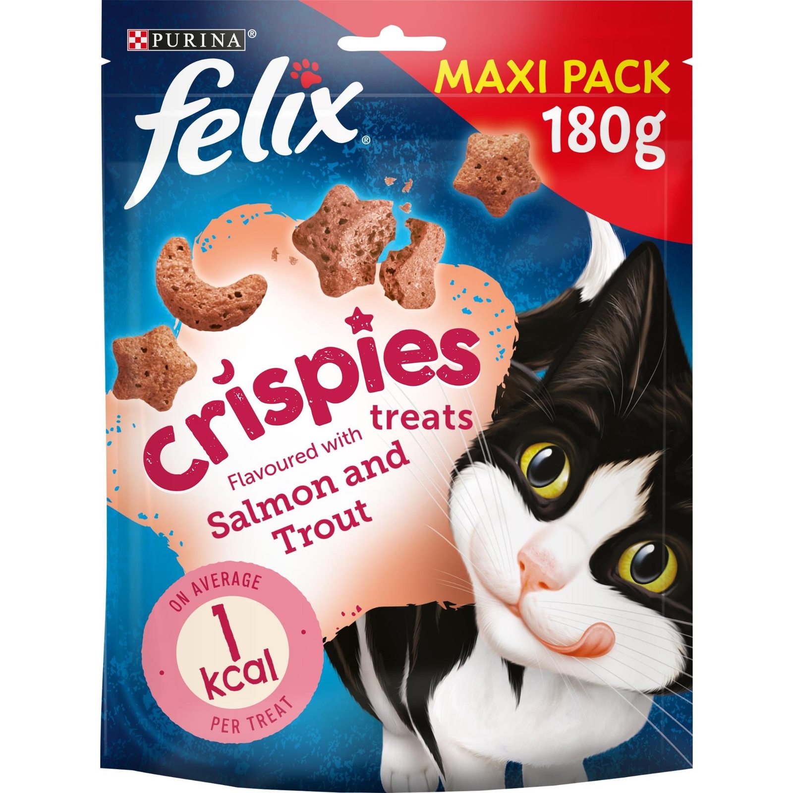 Image of Felix Crispies Cat Treats Salmon & Trout 180g
