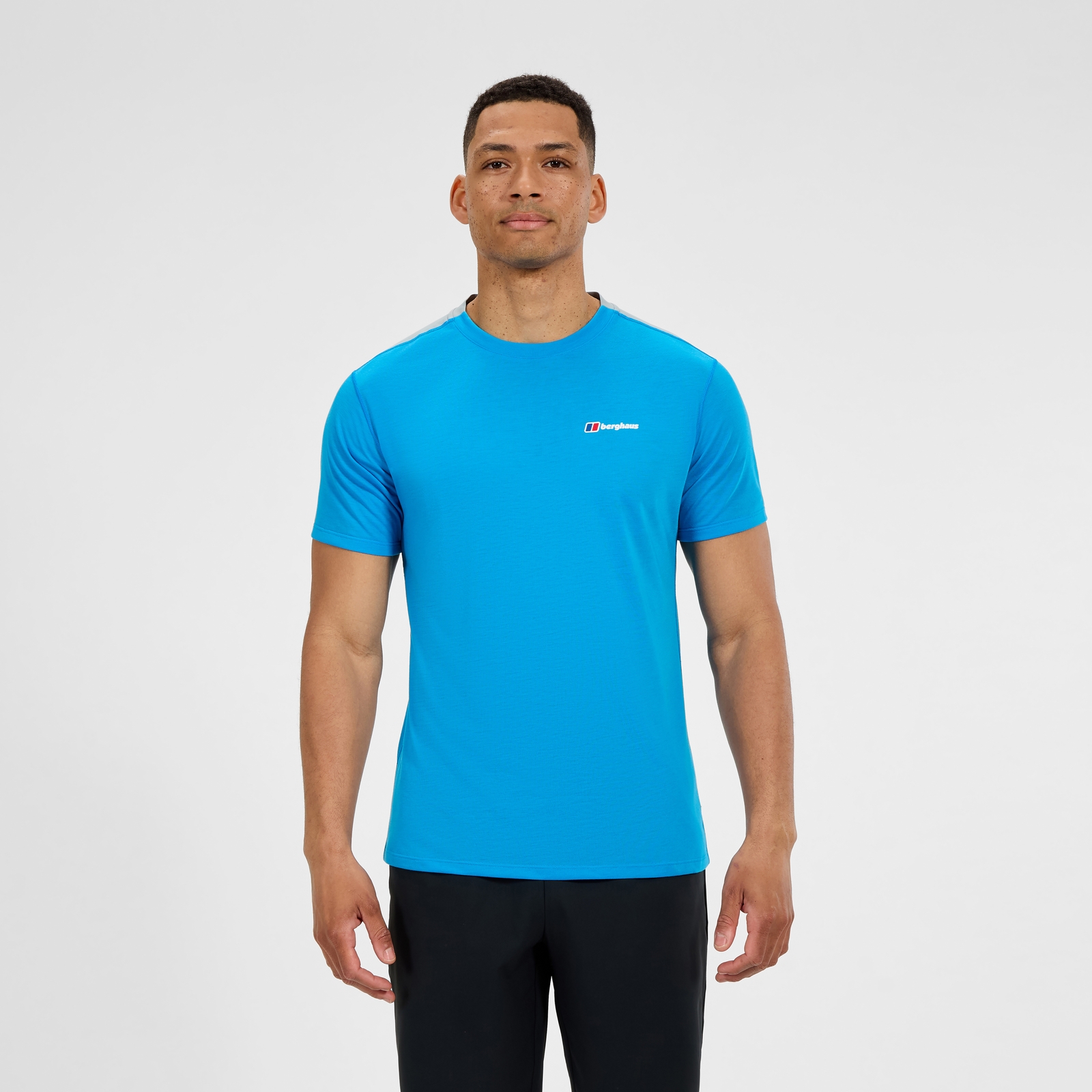 Image of Men's Terrain Trek Tech Tee - Blue/Grey