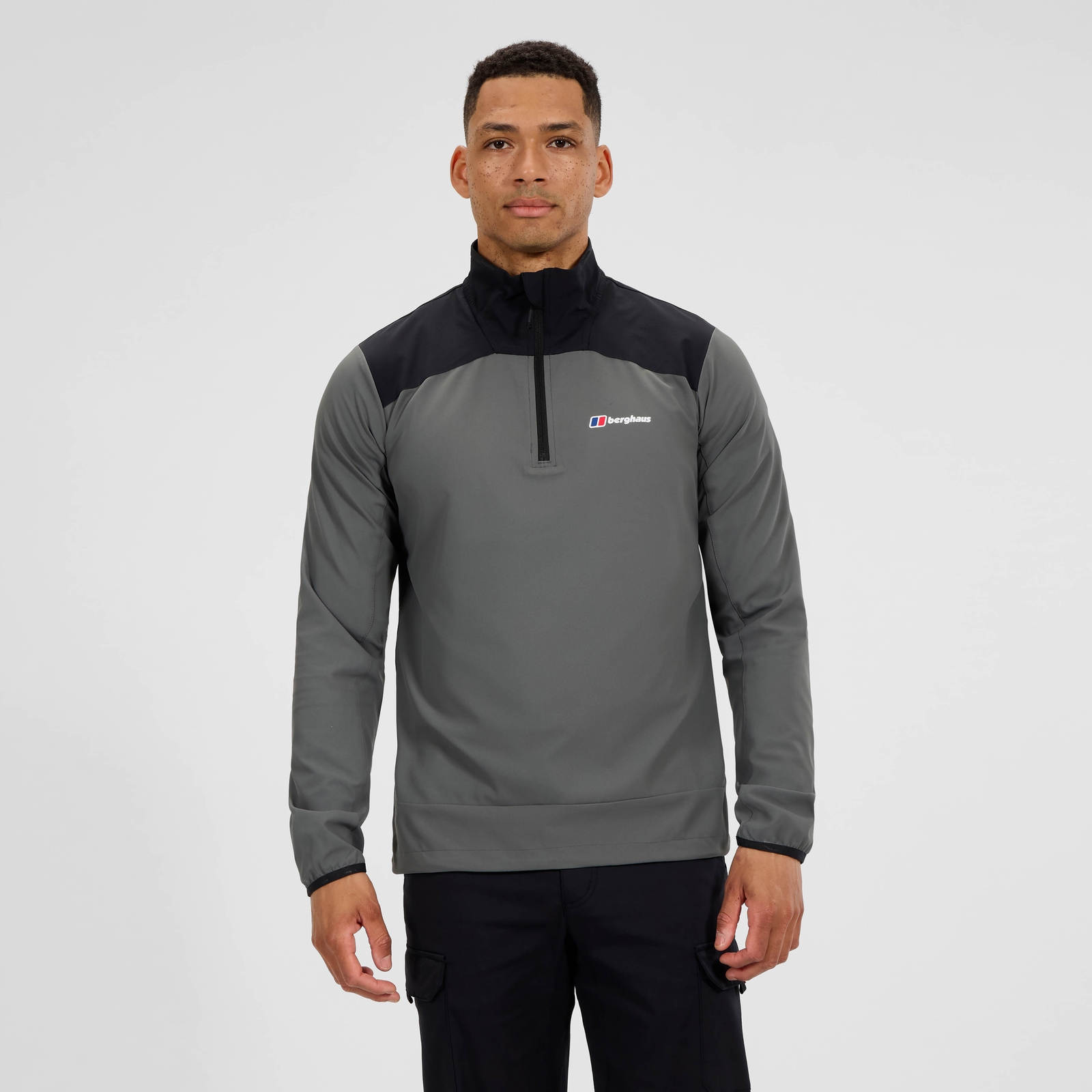 Men's Terrain Trek Half Zip Jacket - Grey/Black