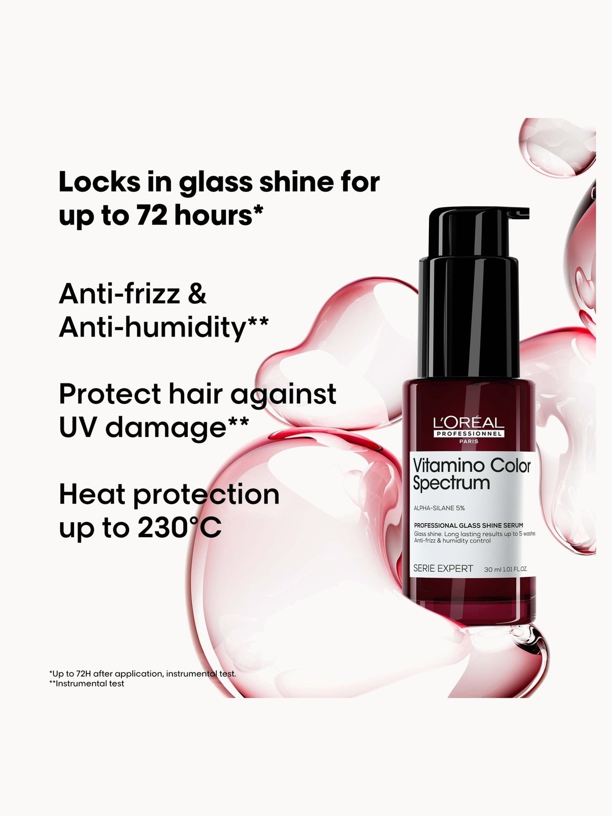 L'Oreal Professionnel Vitamino Colour Spectrum Glass Shine Serum 30ml, Anti-Frizz, Anti-Humidity Treatment 2