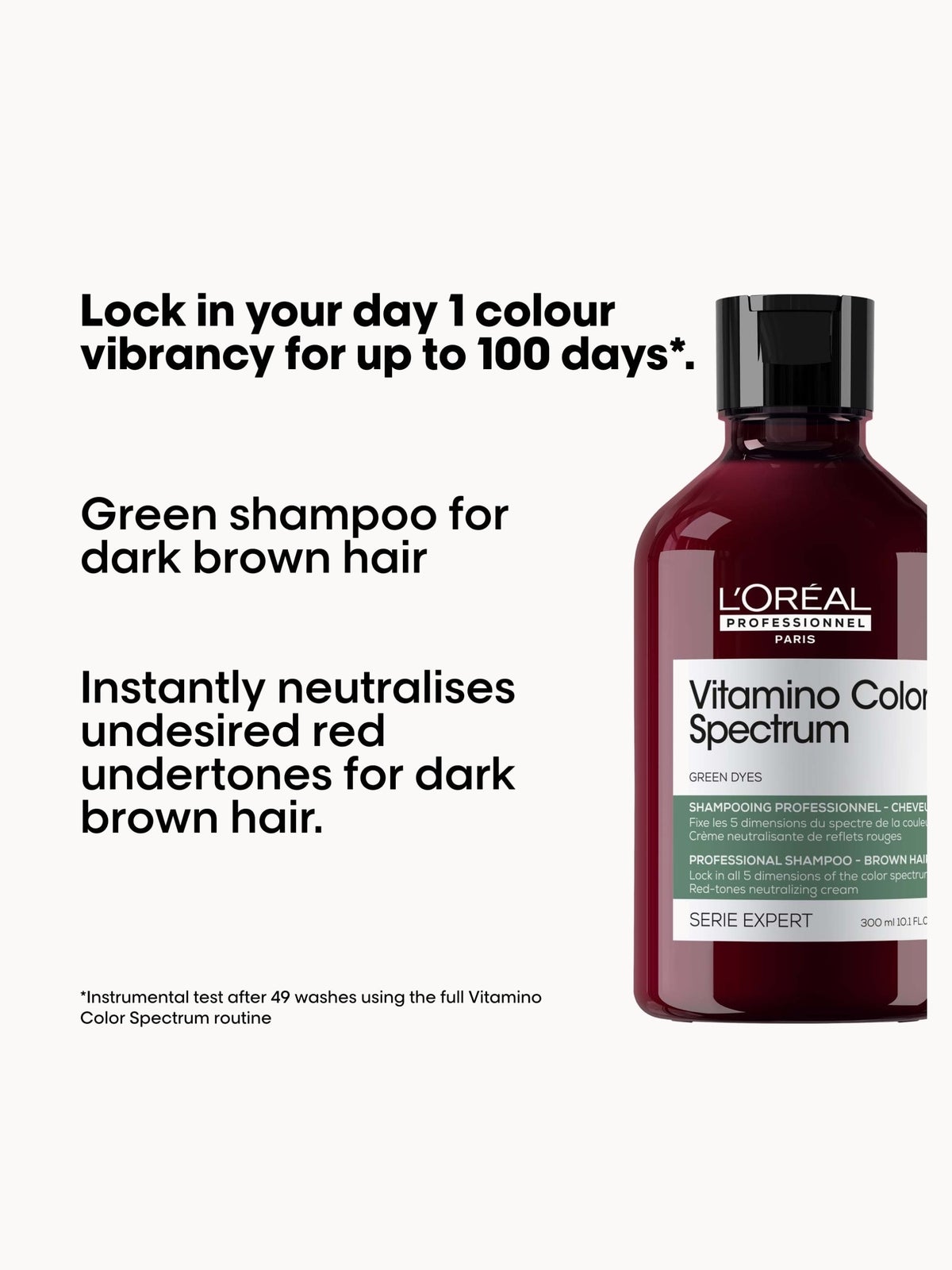 L'Oréal Professionnel Vitamino Color Spectrum Green Tinted Shampoo For Dark Brown Coloured Hair 300ml, photo 2