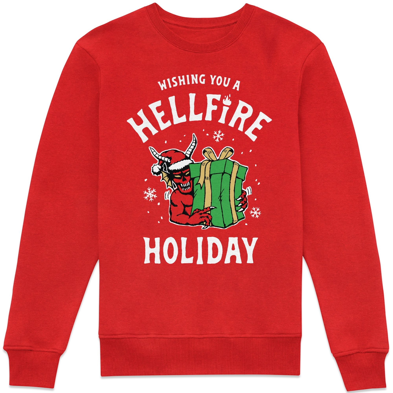 Stranger Things Hellfire Holiday Sweatshirt - Red - L