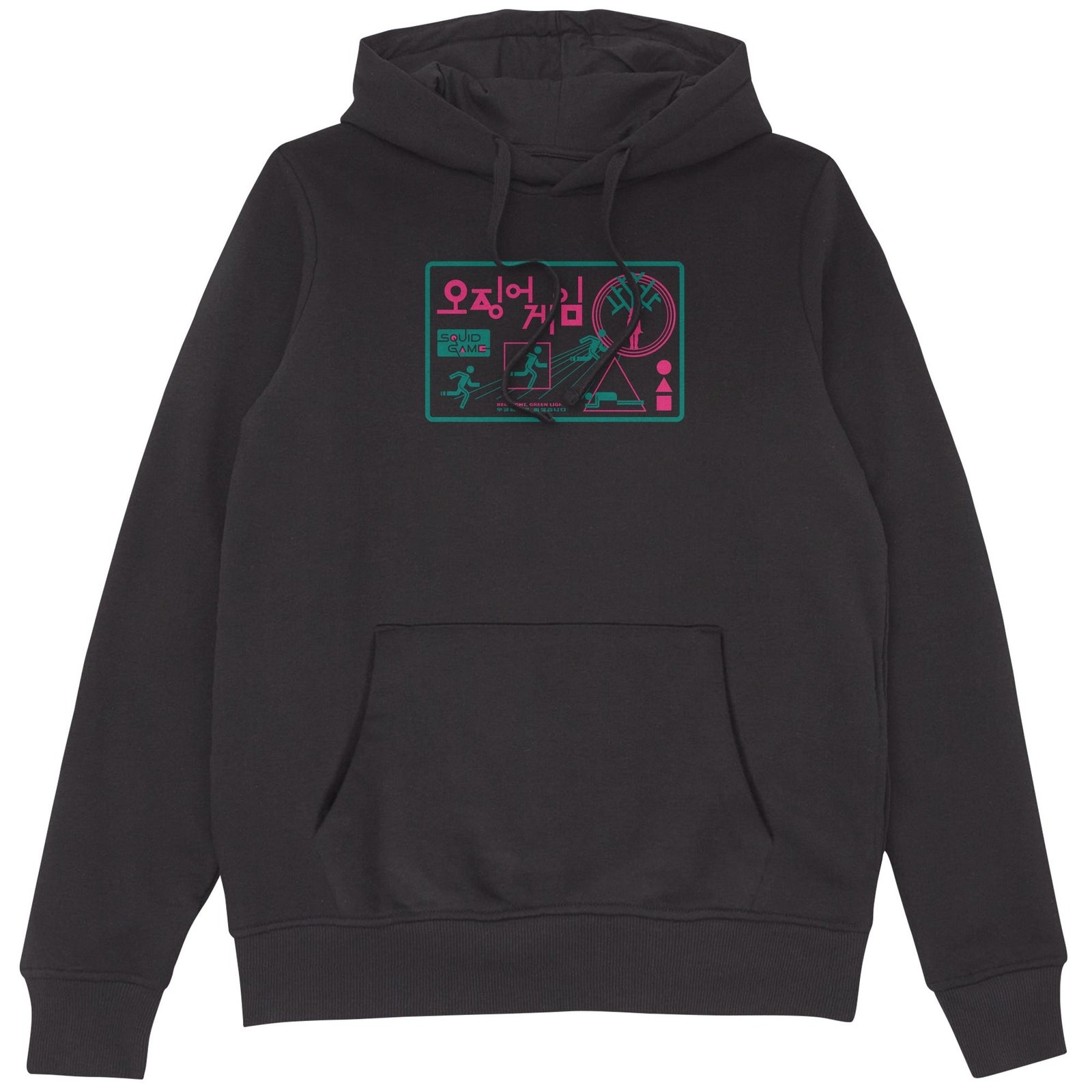 Squid Game Red Light Green Light Hoodie - Black - XXL