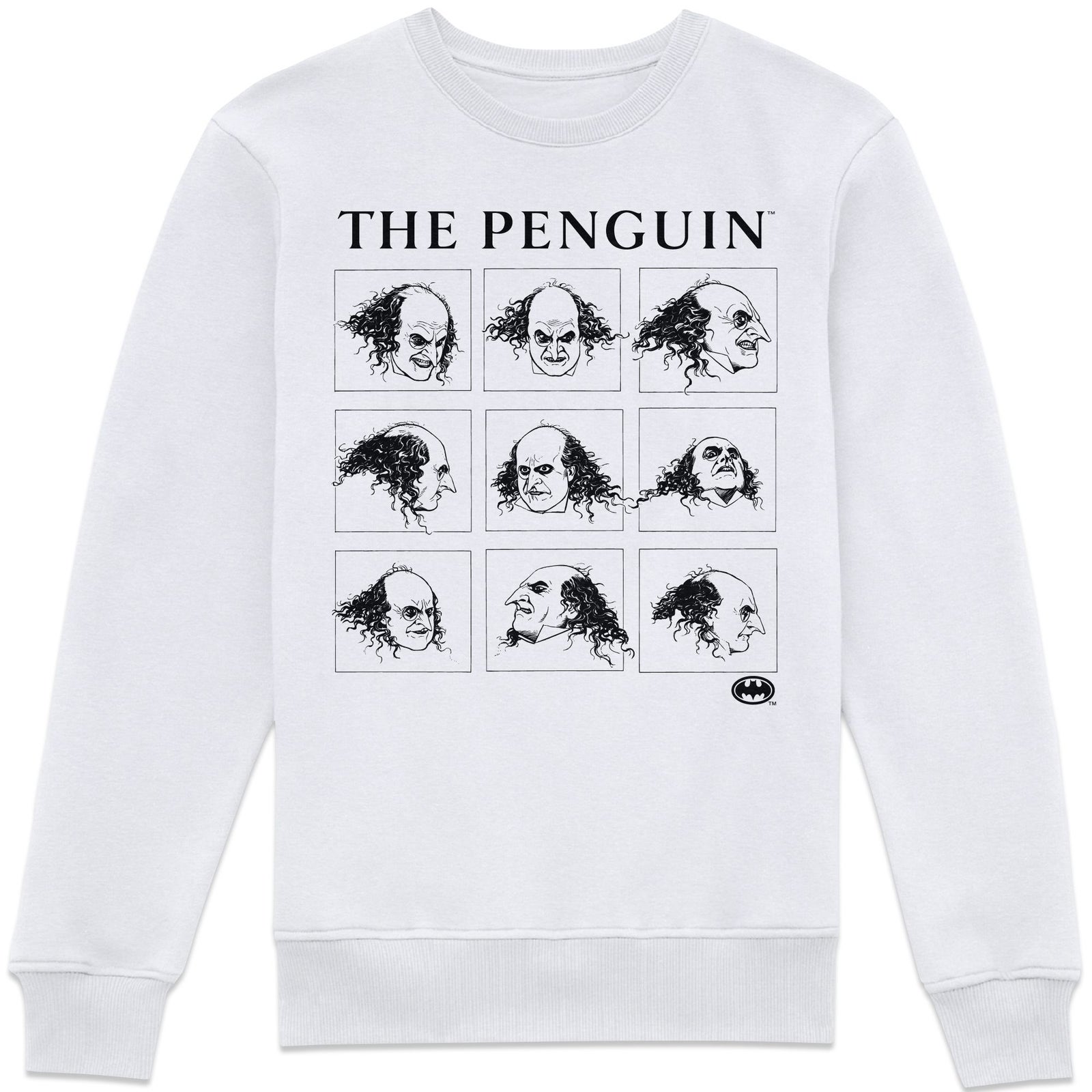 Batman Returns Multiple Faces Of The Penguin Sweatshirt - White - 5XL