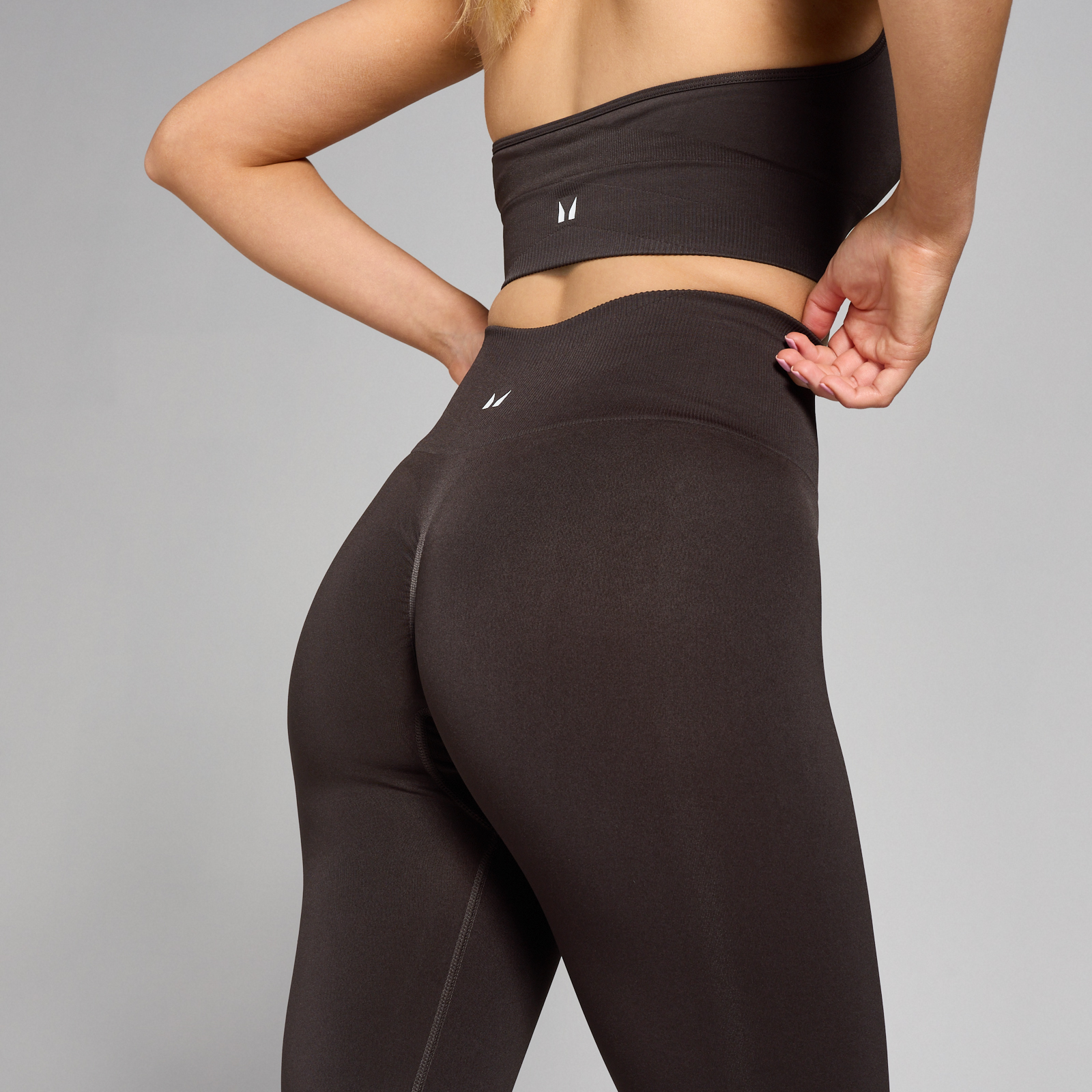 Thumbnail - MP Damen Tempo Nahtlose Scrunch-Leggings – Schokolade - XL