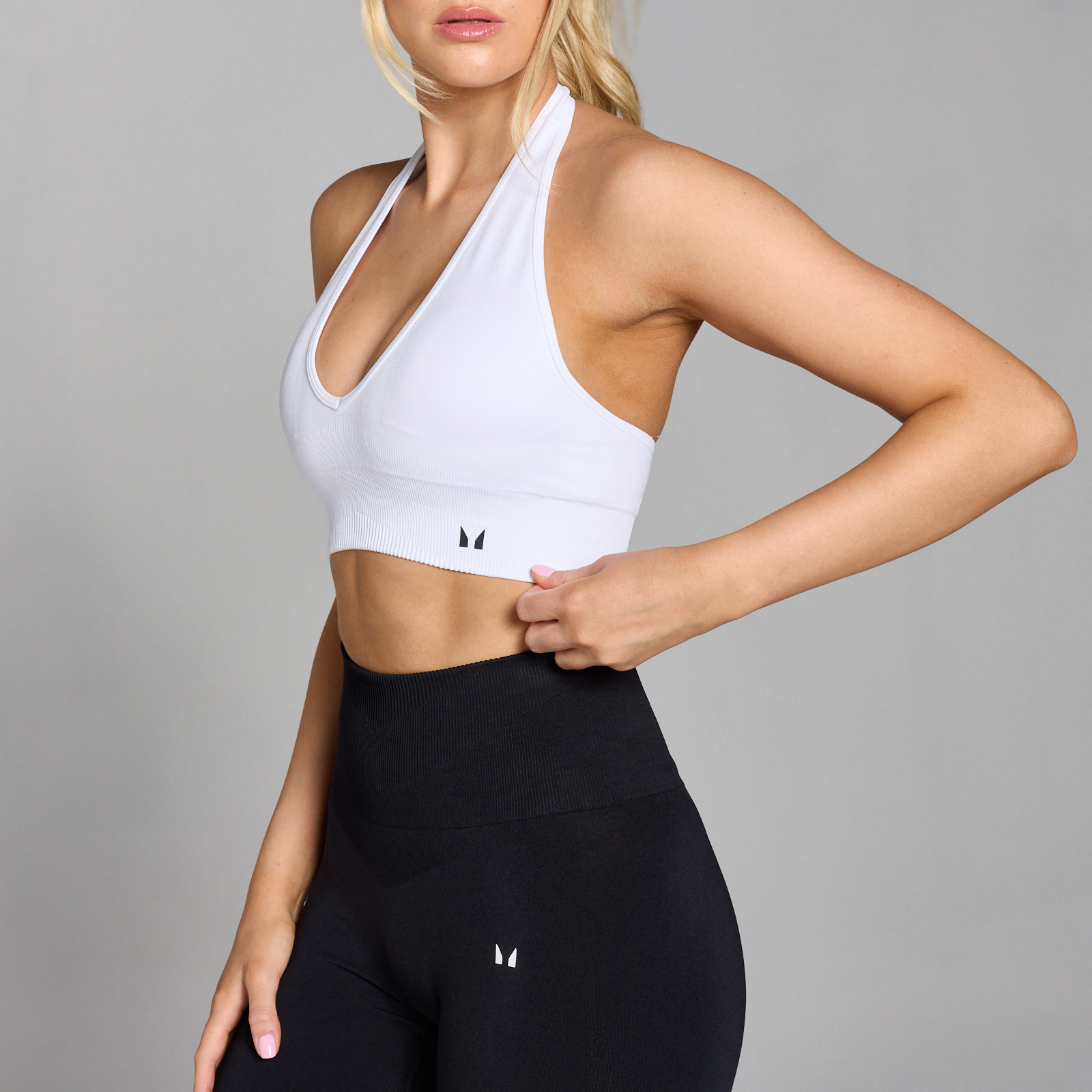 Thumbnail - MP Damen Tempo Nahtloser Neckholder-BH – Weiß - XXL