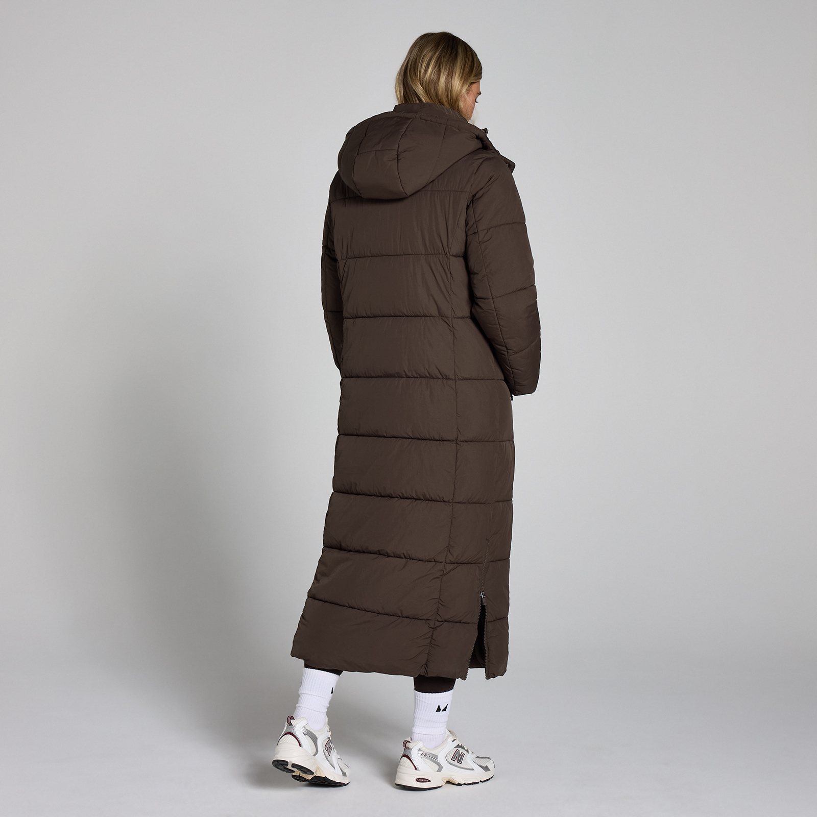 5059883388144 - MP Damen Maxi Wattierte Steppjacke – Schokolade - XS