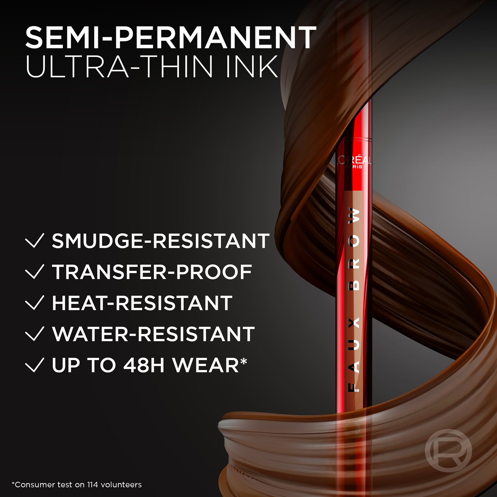 Thumbnail - L'Oréal Paris Infallible Faux Brow, Up To 2-Day Brow Tint Pen 1ml (Various Shades) - Dark Brunette