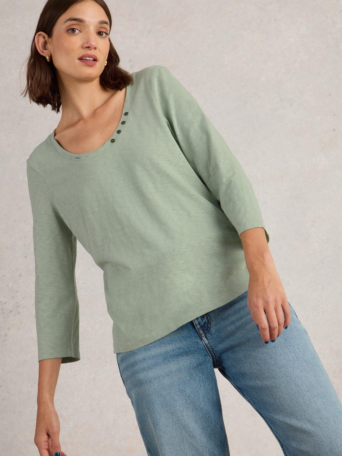 Langarmshirt Nadia mit 3/4-Ärmeln - 36