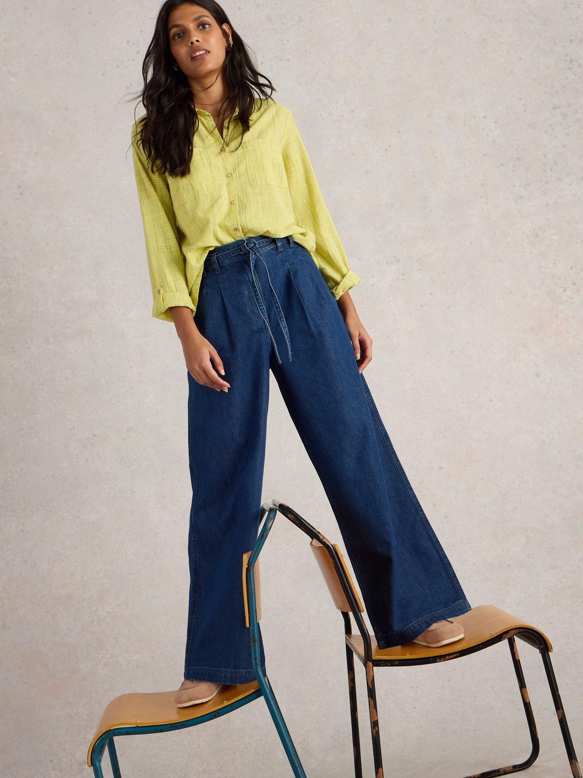 Jeans Sasha mit weitem Bein - 52/R