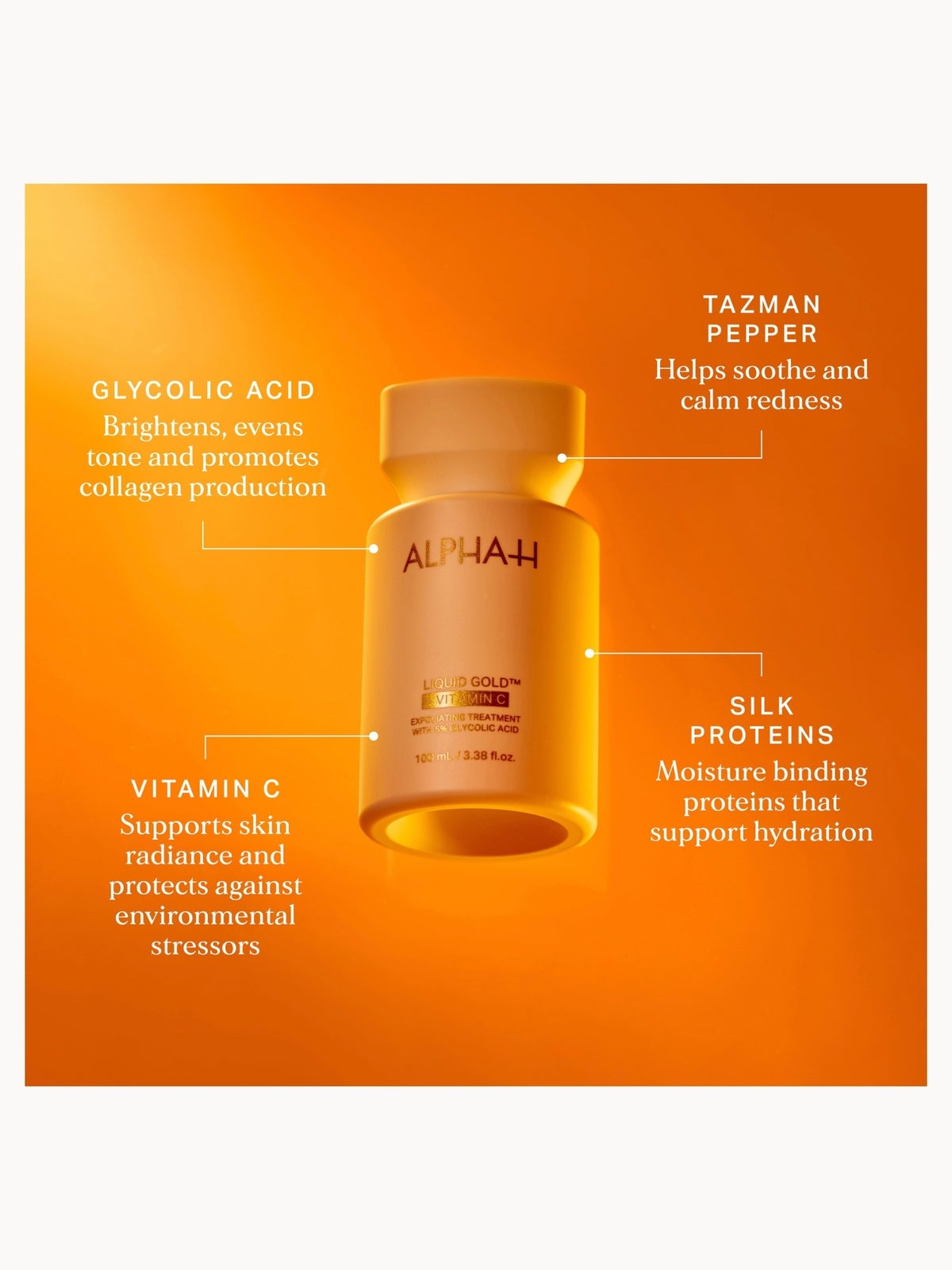 Alpha-H Liquid Gold Exfoliating Treatment with 5% Glycolic Acid and Vitamin C 100ml 3