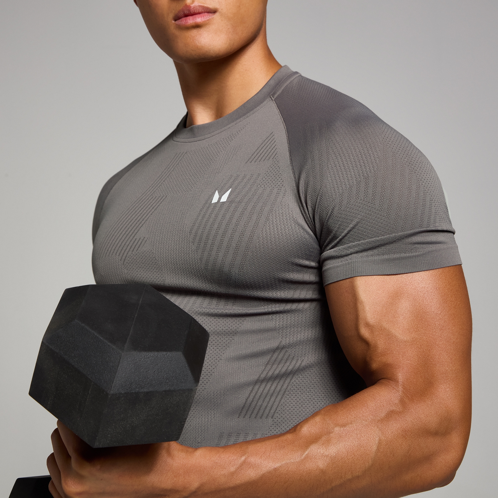 Thumbnail - MP Herren Tempo Pillar nahtloses Top – Dunkler Trüffel - XXL