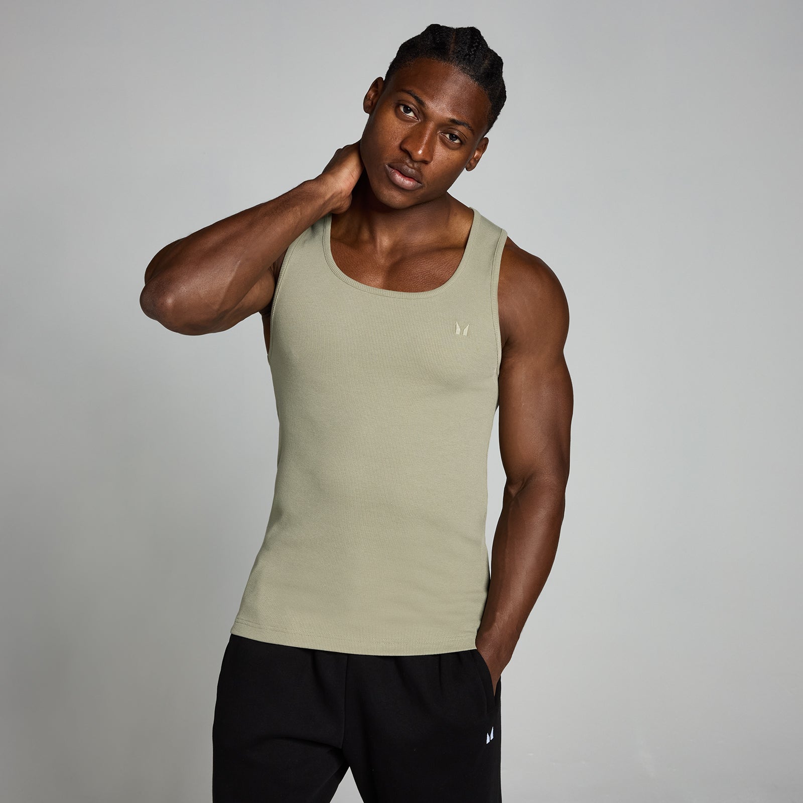 MyProtein Men's Muscle Fit Tank - Deep Sage - M