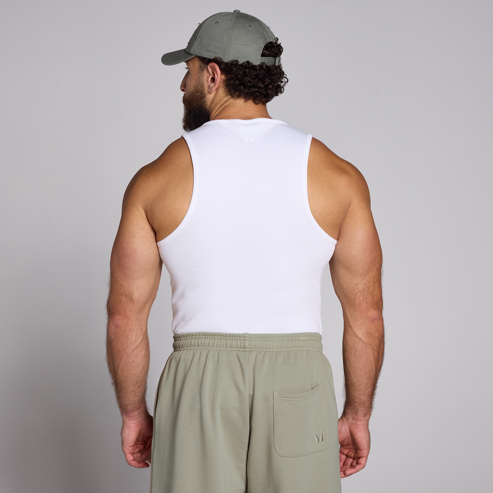 MP Men's Origin Ribbed Muscle Fit Tank - White - S