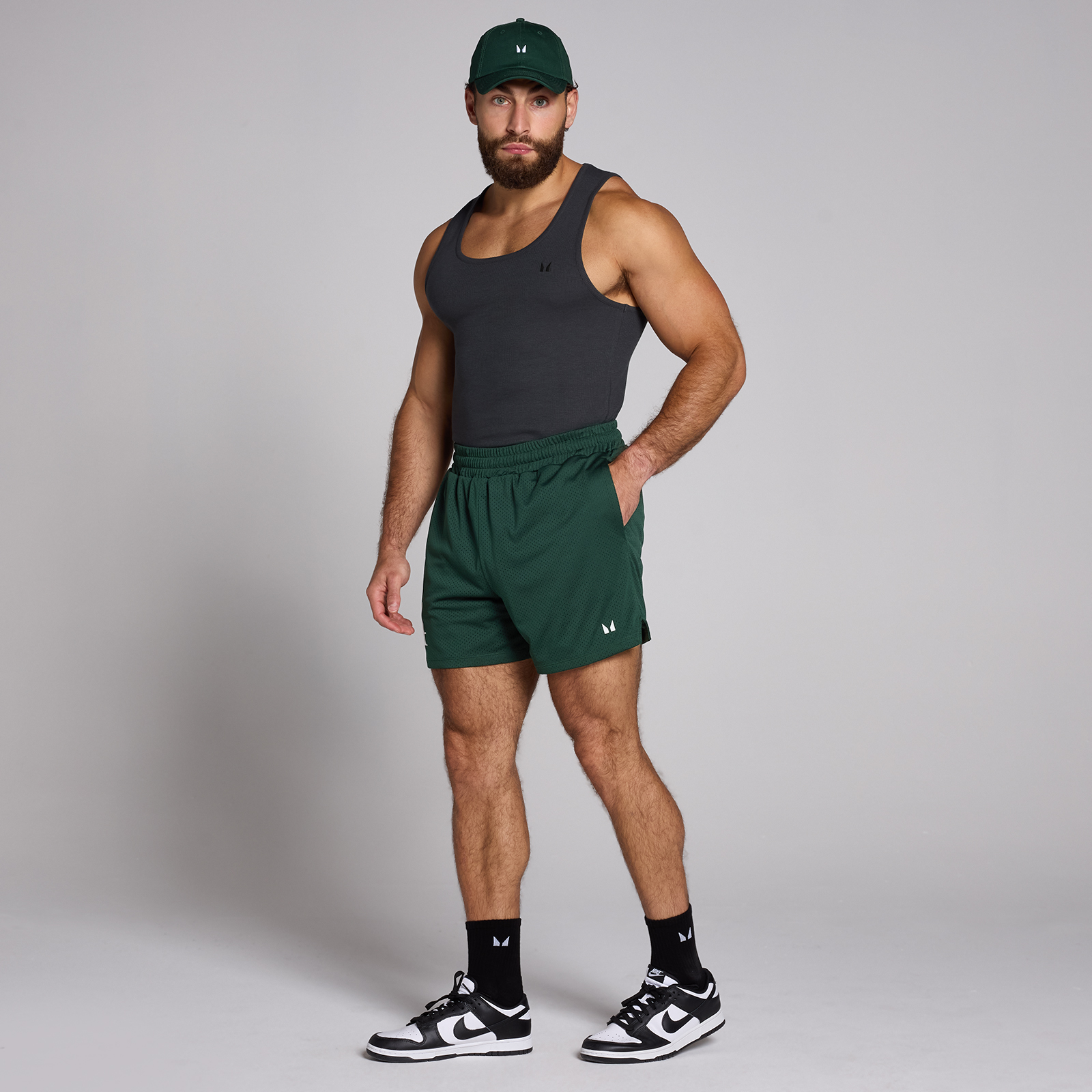 Thumbnail - MP Herren Netz-Shorts – Dunkles Smaragdgrün - M