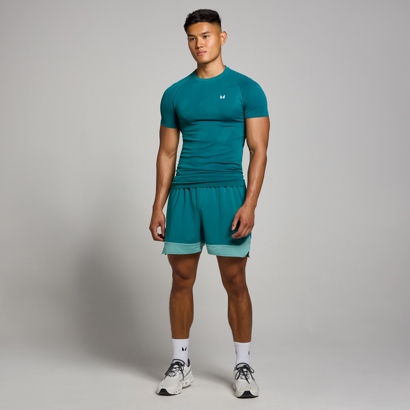 Thumbnail - MP Herren Tempo Pillar nahtloses Top – Aqua Blaugrün - XS