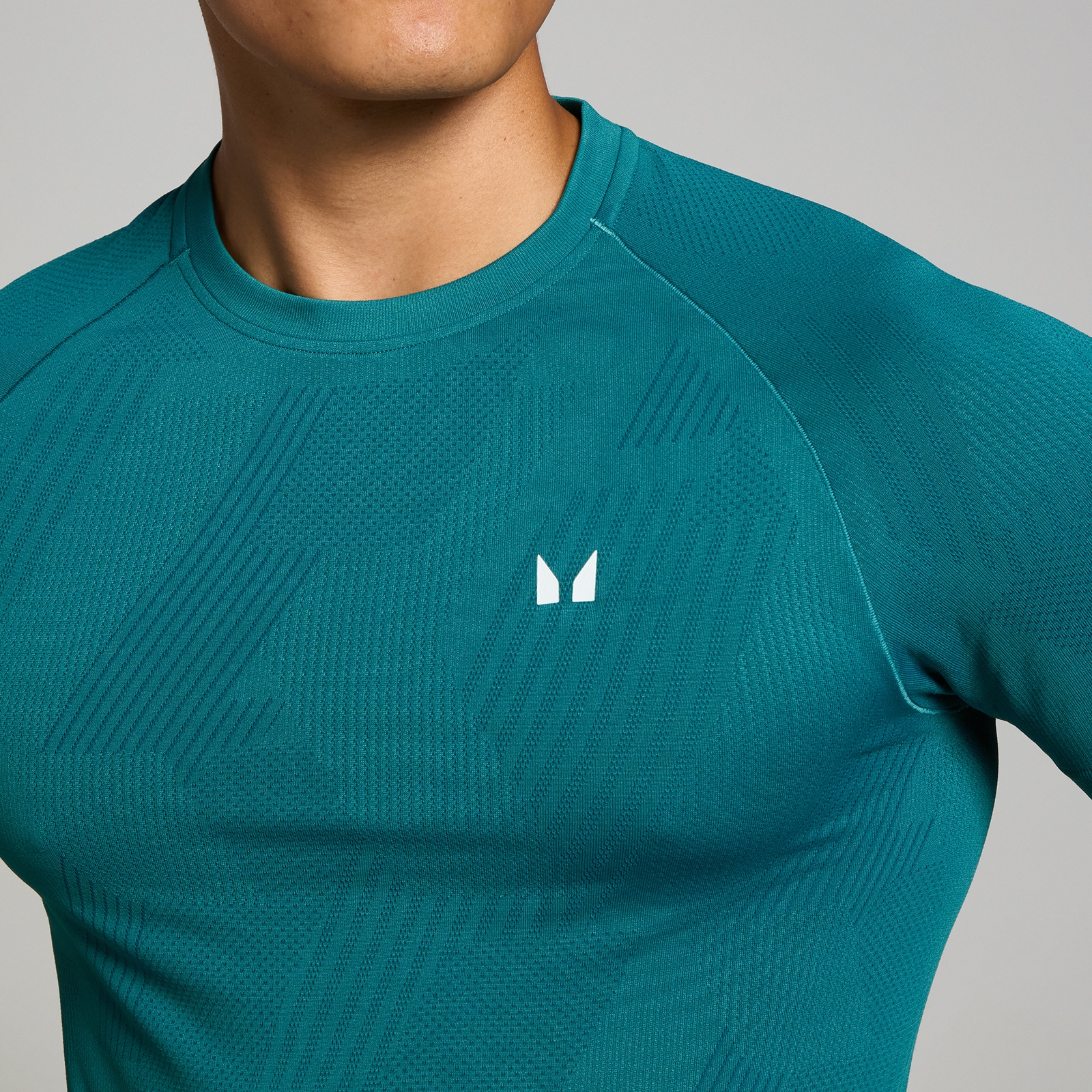 Thumbnail - MP Herren Tempo Pillar nahtloses Top – Aqua Blaugrün - XS