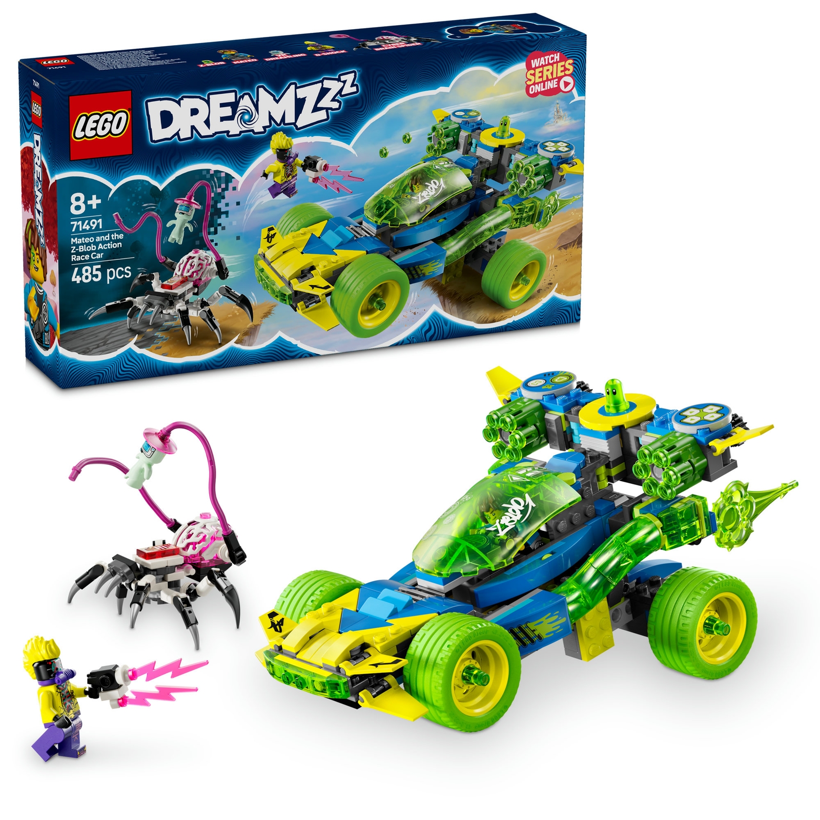 Image of LEGO® DREAMZzz™ Mateo and the Z-Blob Action Race Car Toy 71491