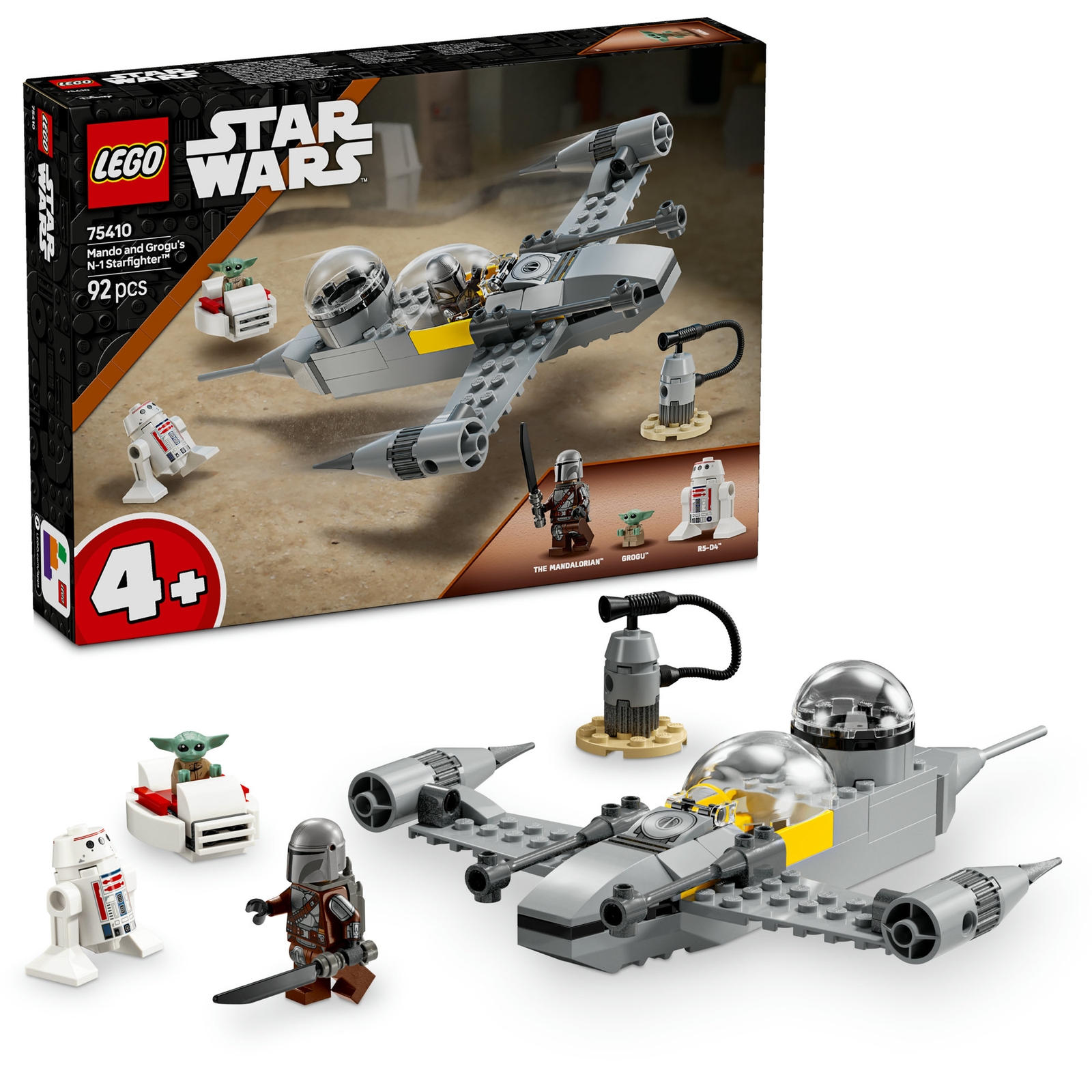 Image of LEGO Star Wars Mando and Grogu’s N-1 Starfighter Set 75410