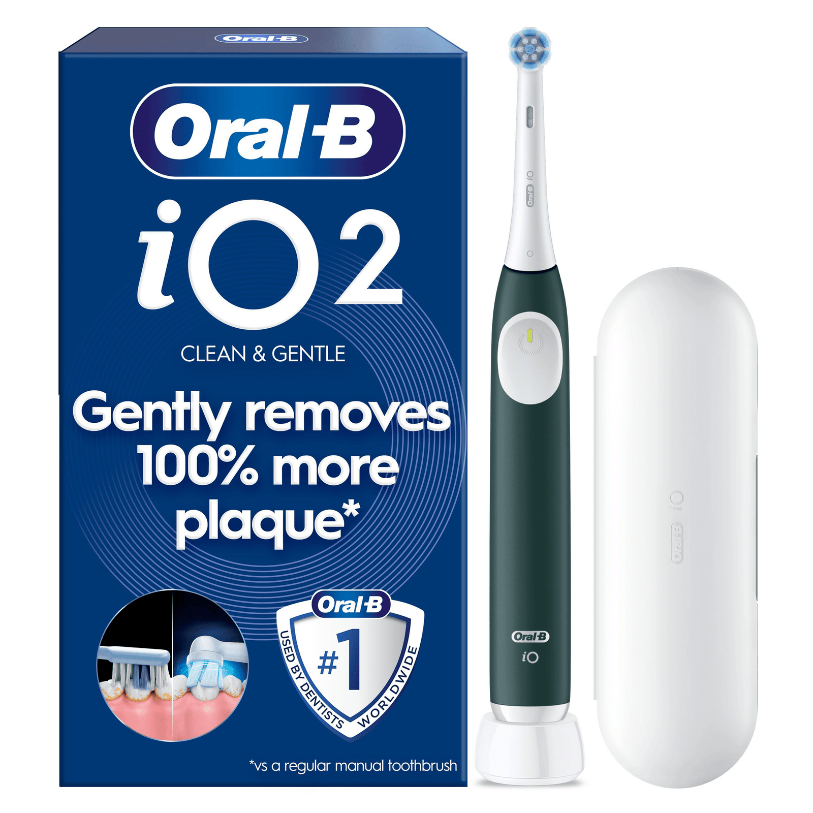 Oral-B iO2 Electric Toothbrush with Travel Case - Without Toothpaste - Toothbrush