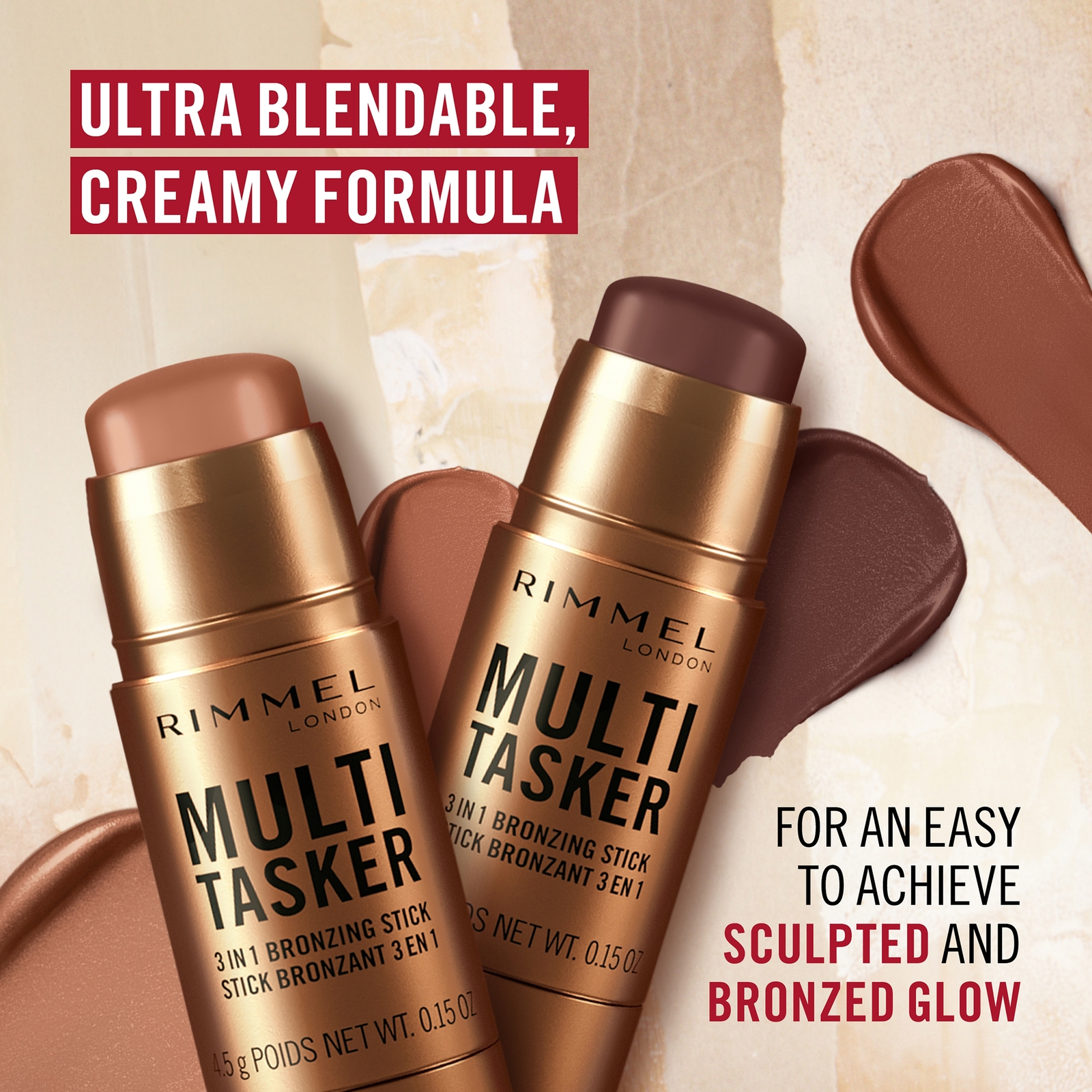 Thumbnail - Rimmel Multi-Tasker Bronzer & Highlighter Stick 30ml (Various Shades) - Golden Glow