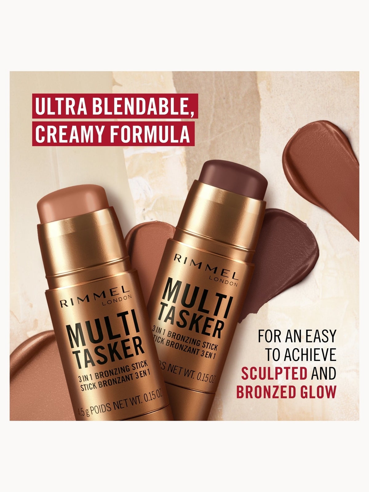 Rimmel Multi-Tasker Bronzer & Highlighter Stick 30ml (Various Shades) - Deep 4