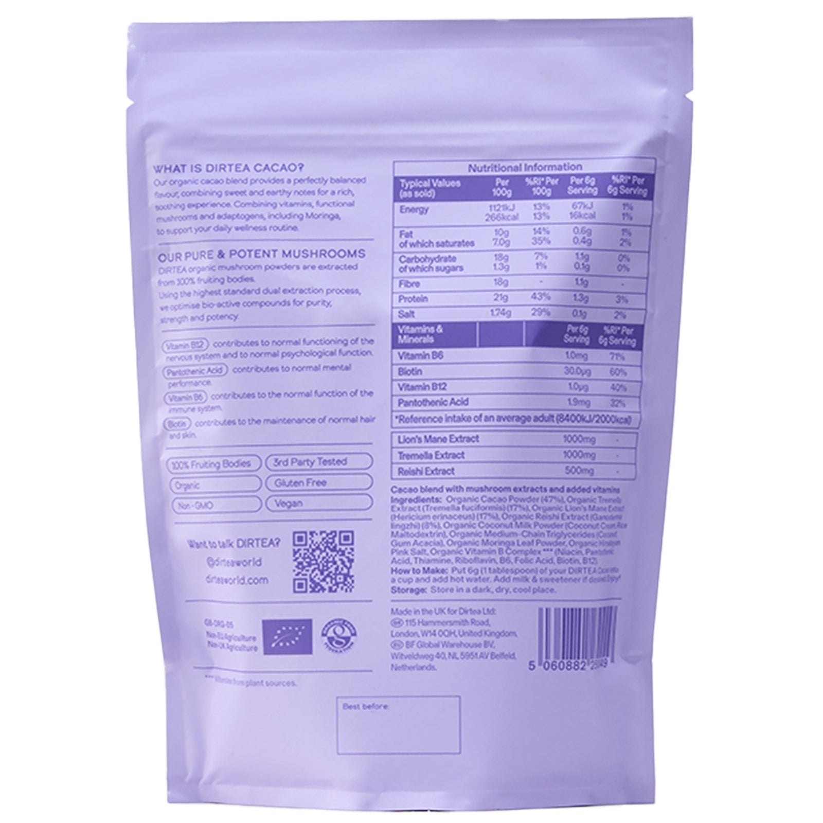 Dirtea Cacao Super Blend 180g