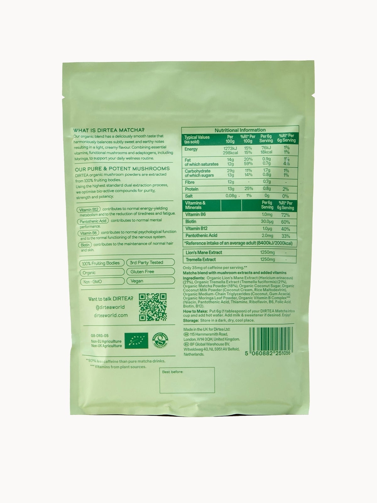 DIRTEA Matcha Super Blend 180g 2