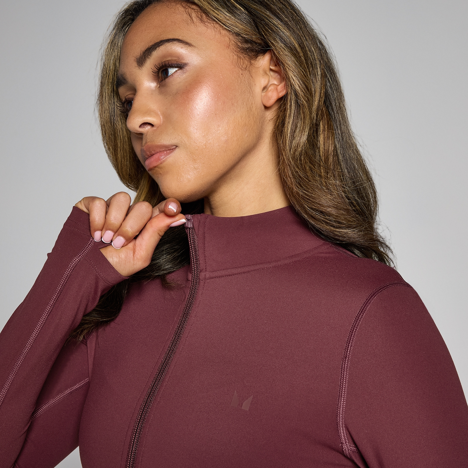 Thumbnail - MP Damen Tempo Crop-Jacke – Dunkle Beere - XS